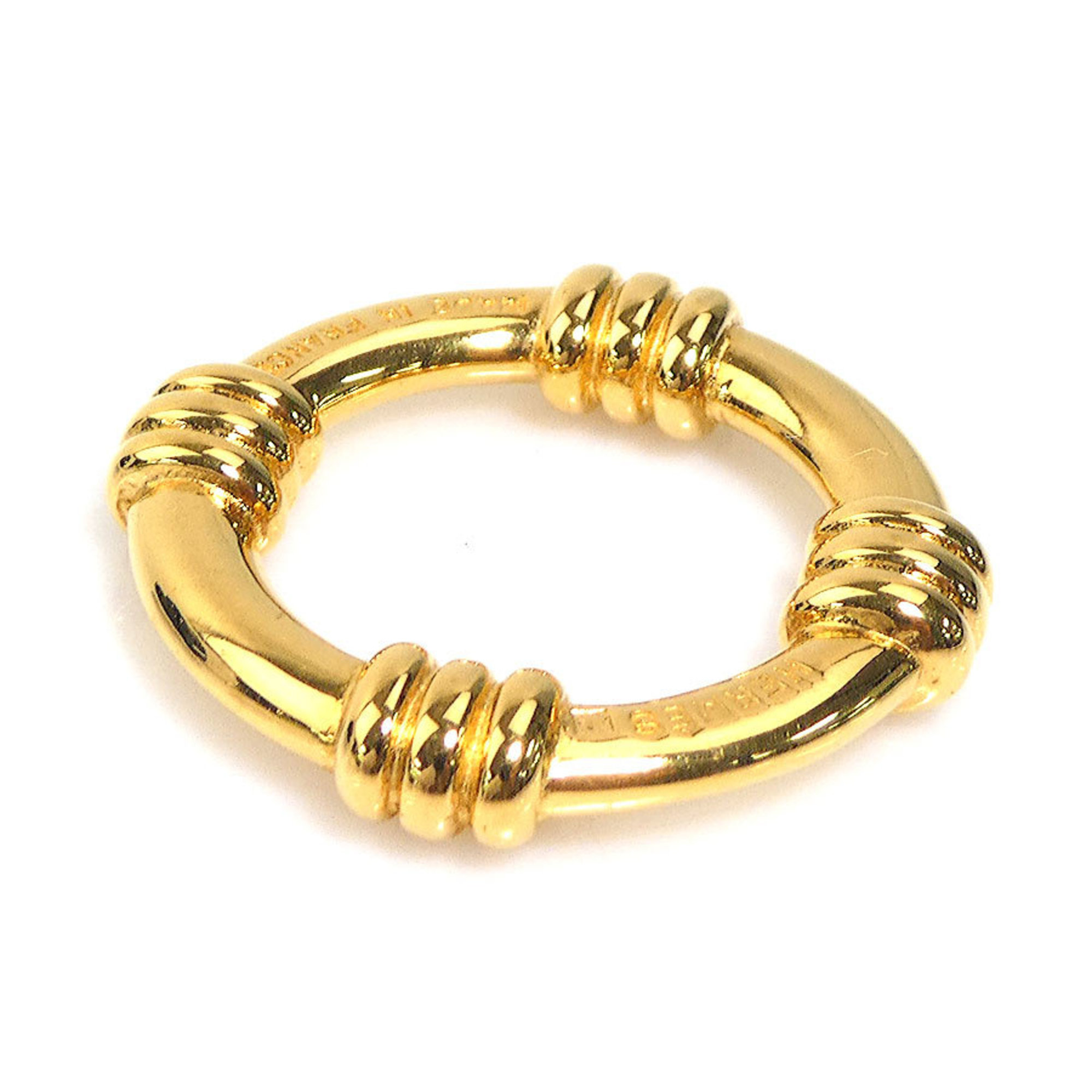 Hermes scarf ring, metal, gold, women’s, e61122a