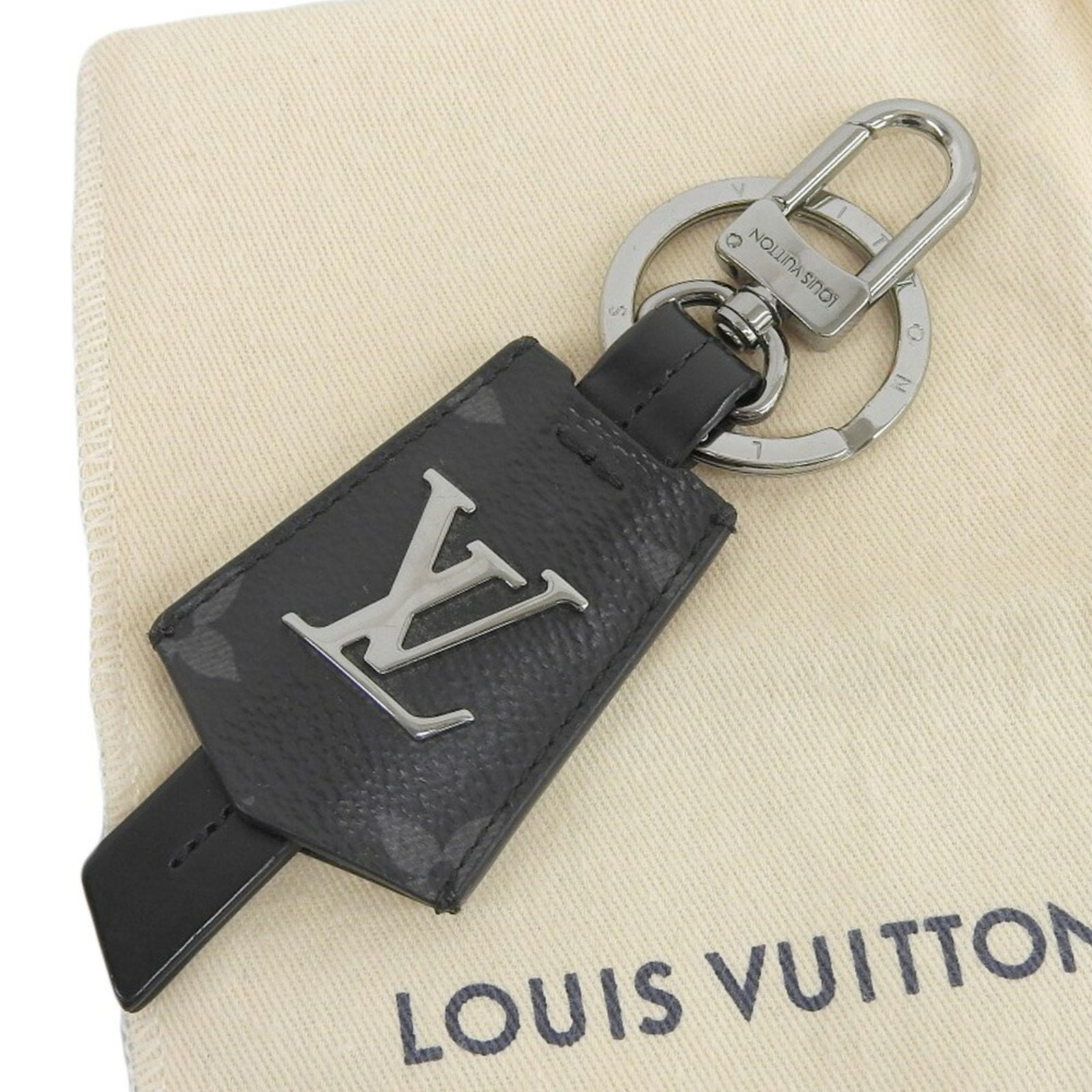 Louis Vuitton Monogram Eclipse Porte-ClÃ©s Cloche-ClÃ©s M63620 Keychain Charm