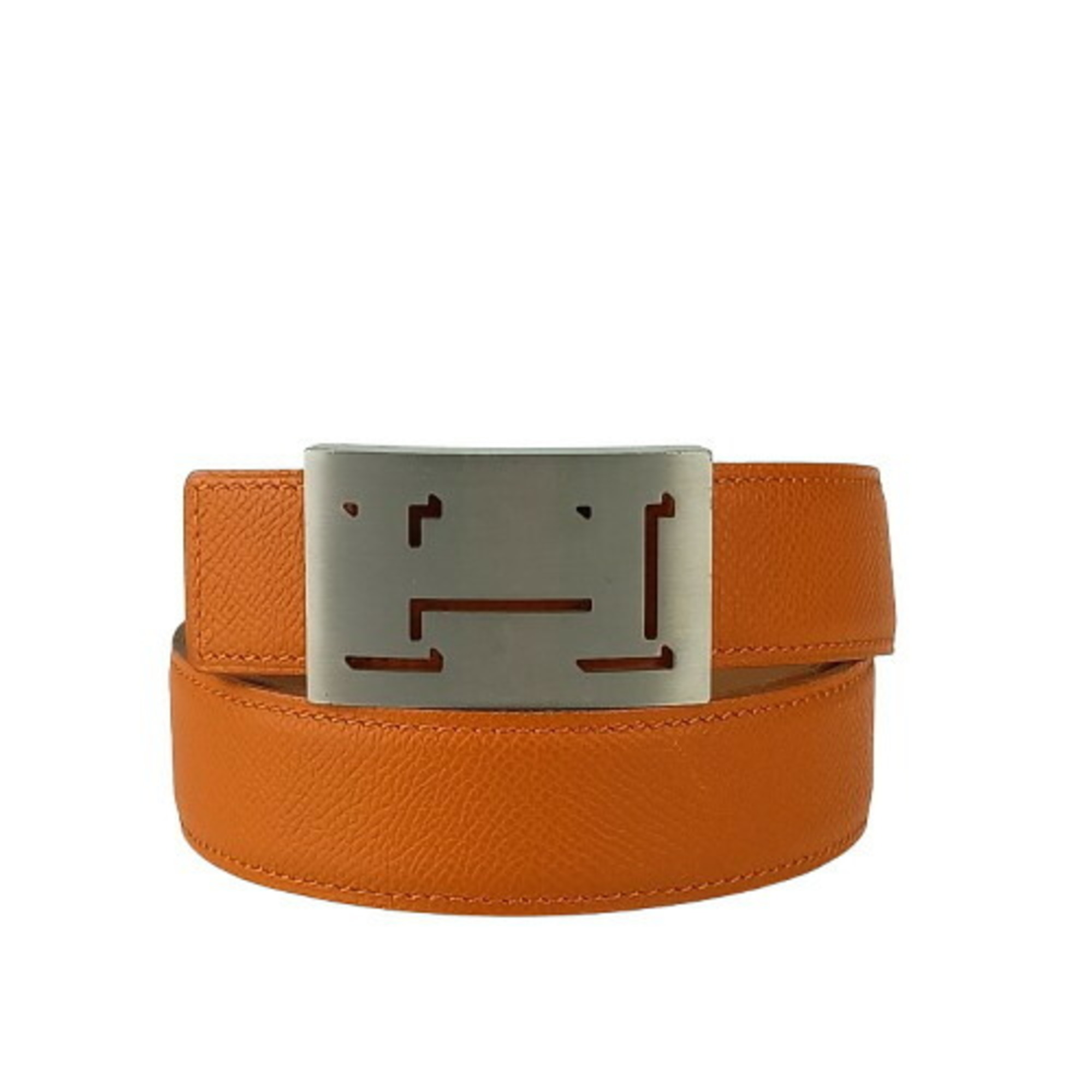 HERMES HermÃ¨s Belt Lucky Metal – Orange Epson Constance Reversible H for Men and Women