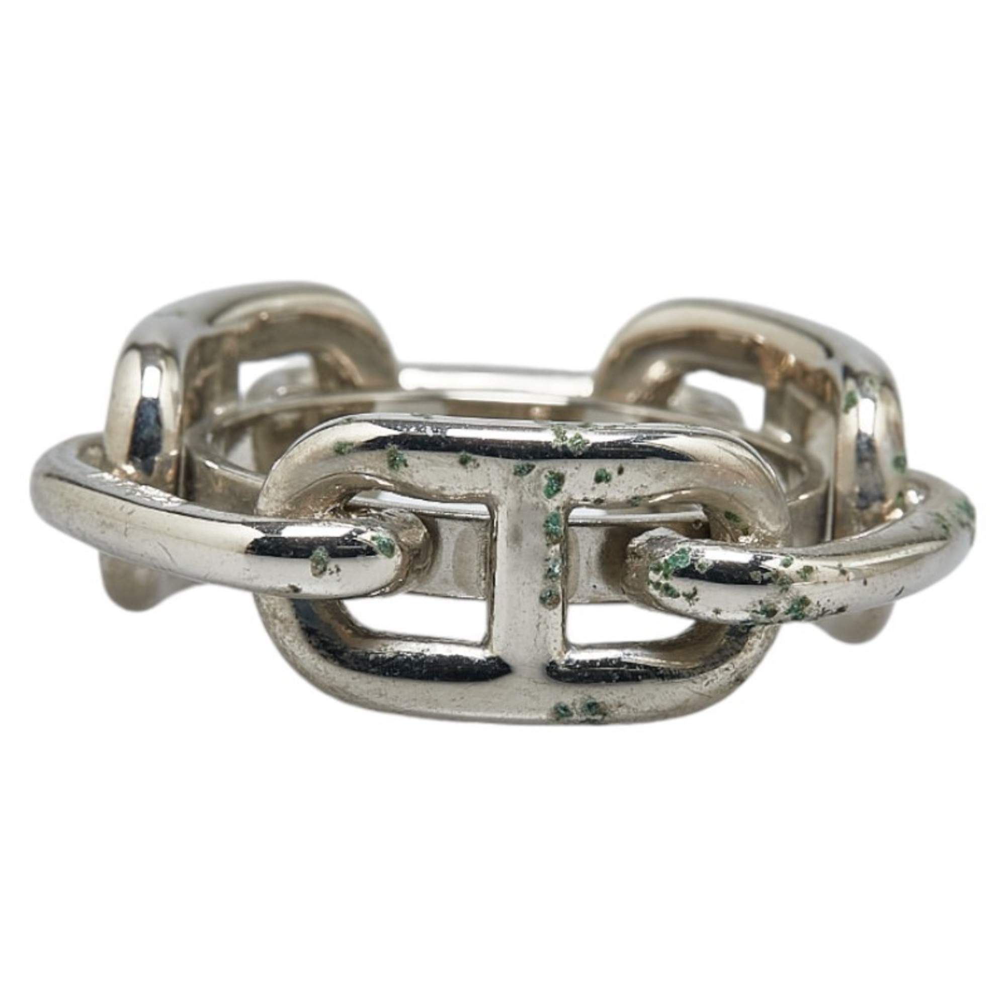 Hermes Chaine d’Ancre scarf ring silver metal women’s HERMES