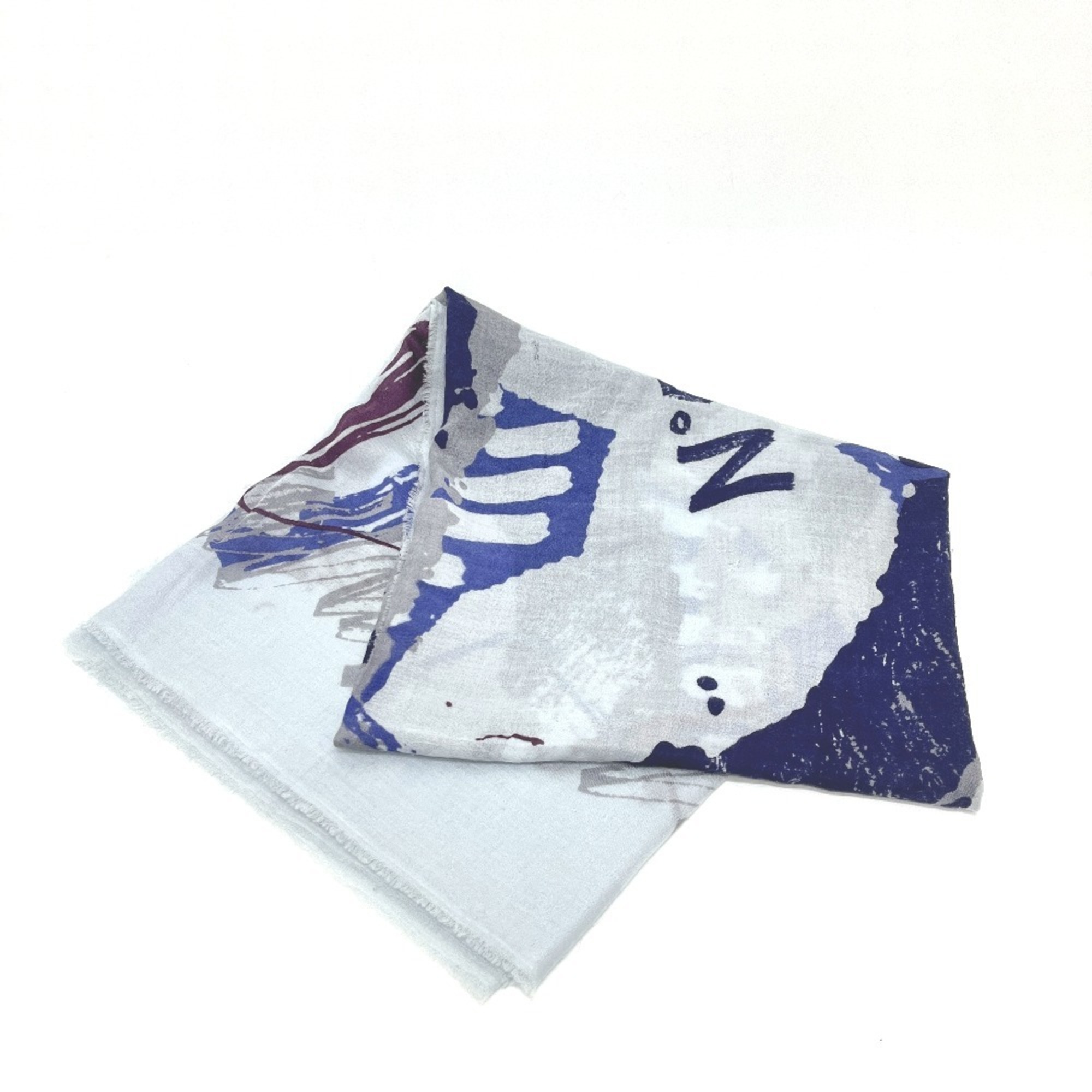 CHANEL No. 5 Perfume Apparel Large Stole/Scarf/Shawl Cashmere Women’s Blue