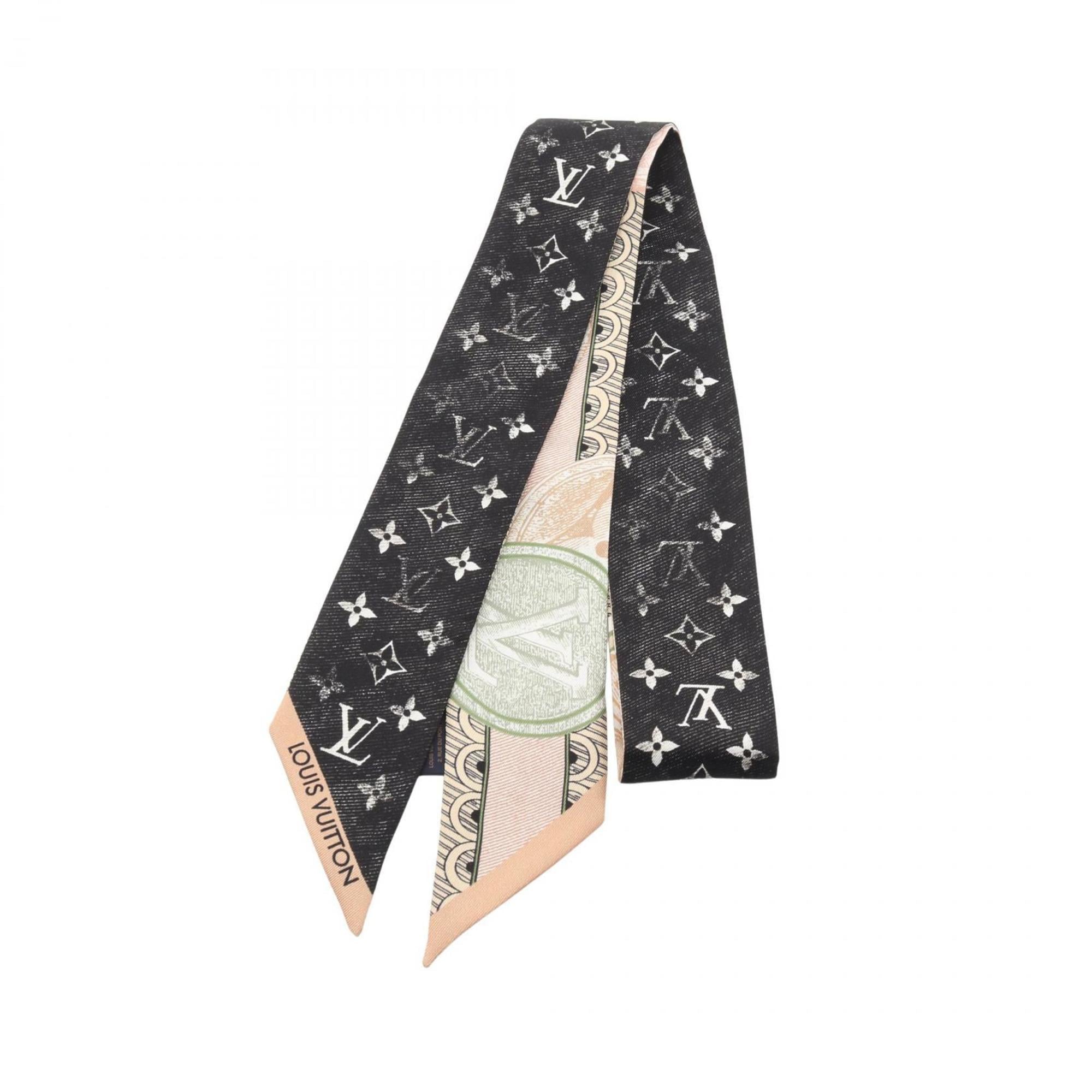Louis Vuitton Bandeau BB Malle Merveilleuse Silk Scarf for Women in Beige, Black, and Multicolor
