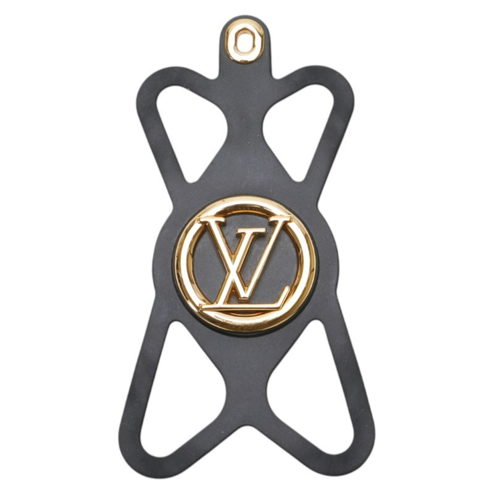 Louis Vuitton Monogram Louise LV Circle Phone Folder Strap M68382 Black Brown Rubber PVC Women’s LOUIS VUITTON