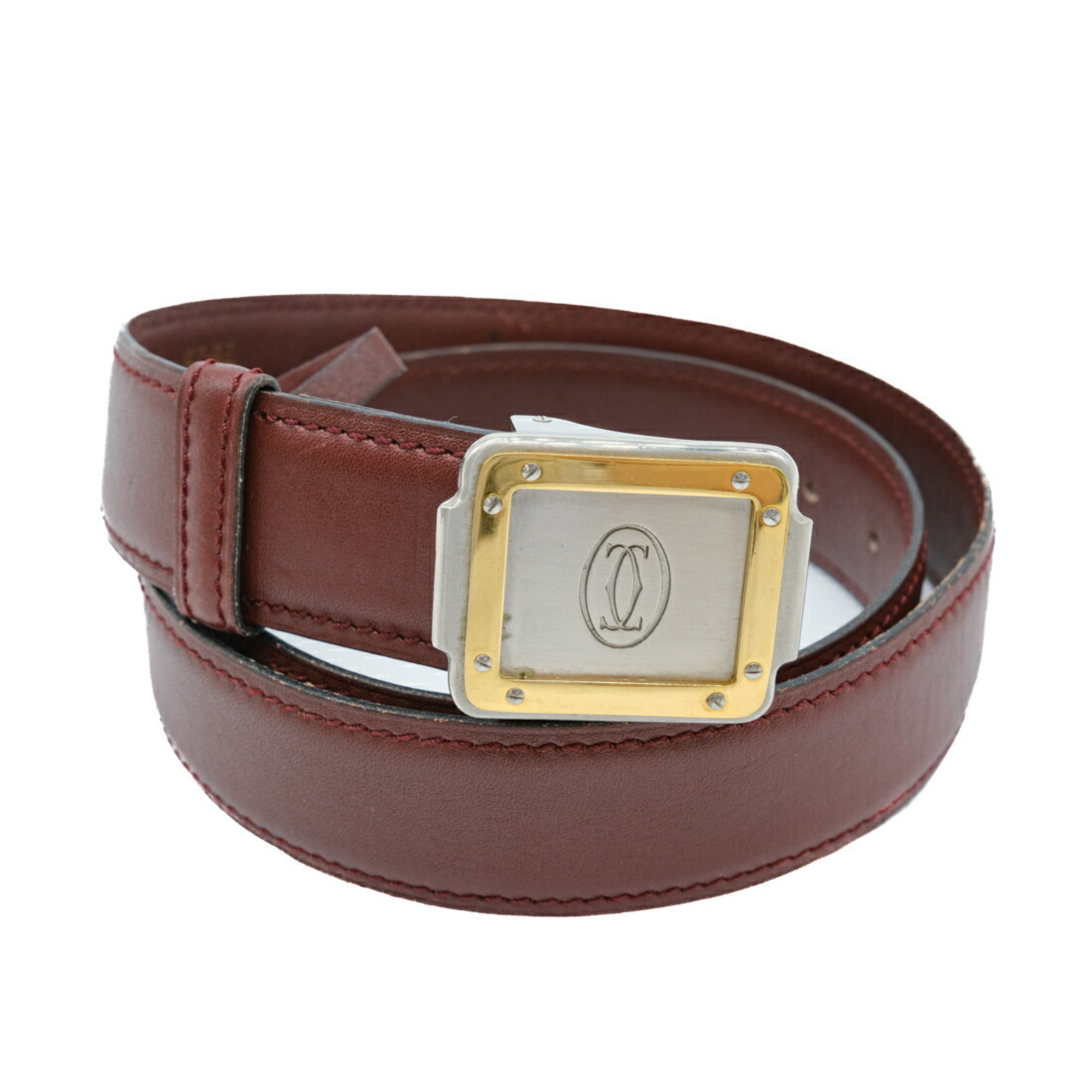 Cartier Belt Santos Bordeaux Red Women’s