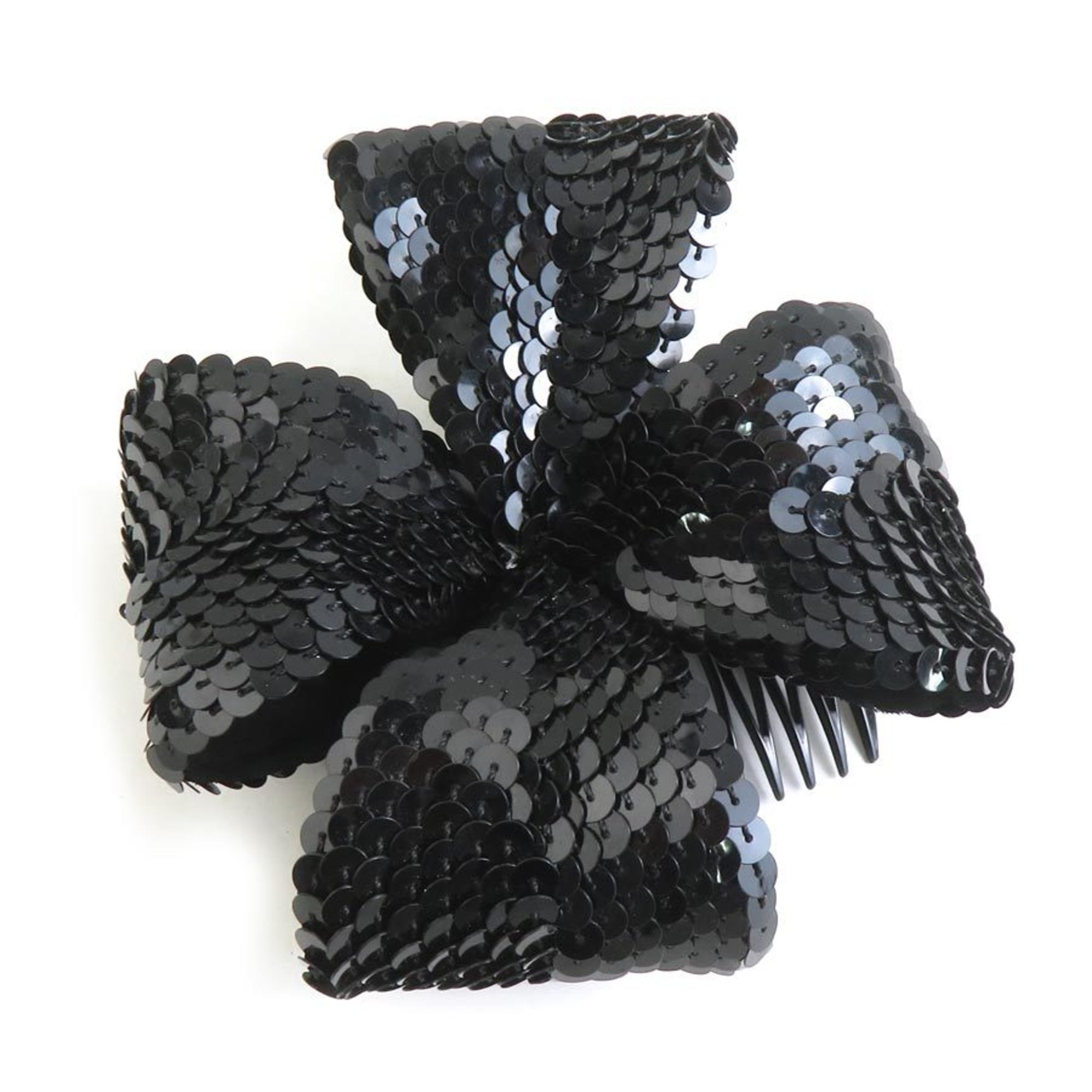 CHANEL Hair Accessory Kanzashi (Semi-perfect Hairpin) in Black, Women’s, Sequins, e61042a