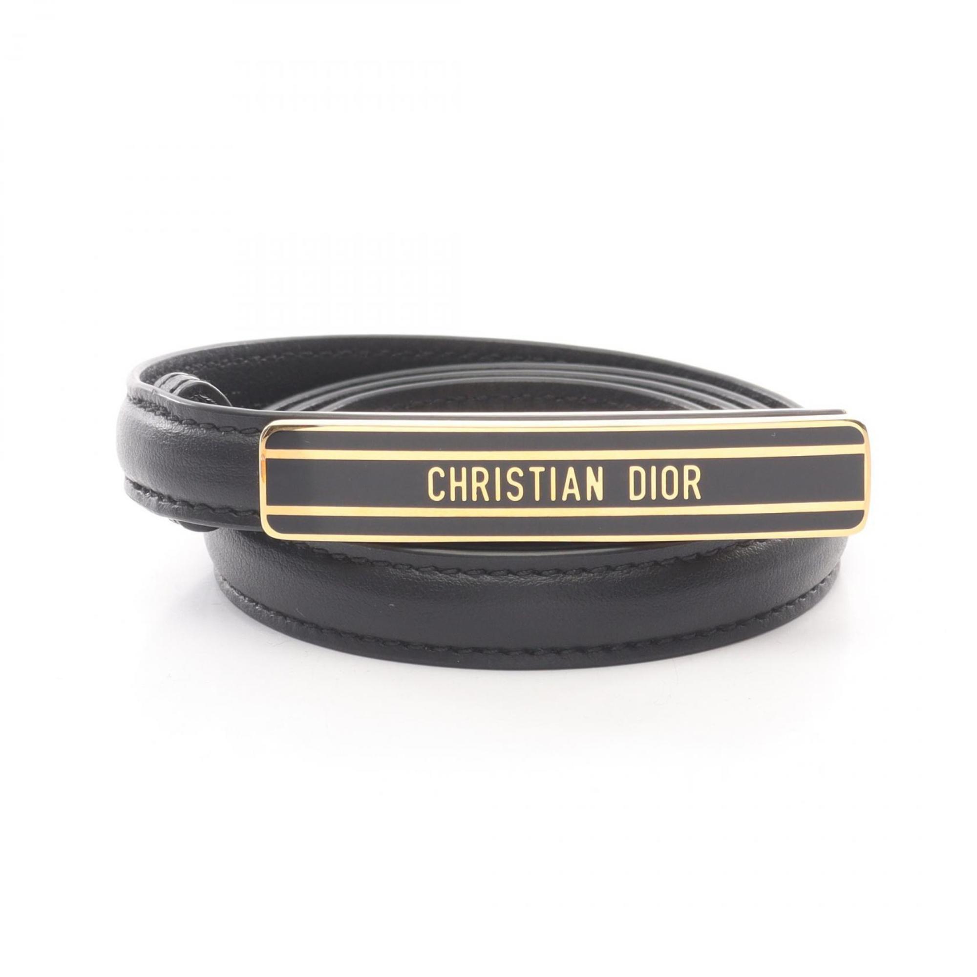Christian Dior Dior belt, leather, women’s, black