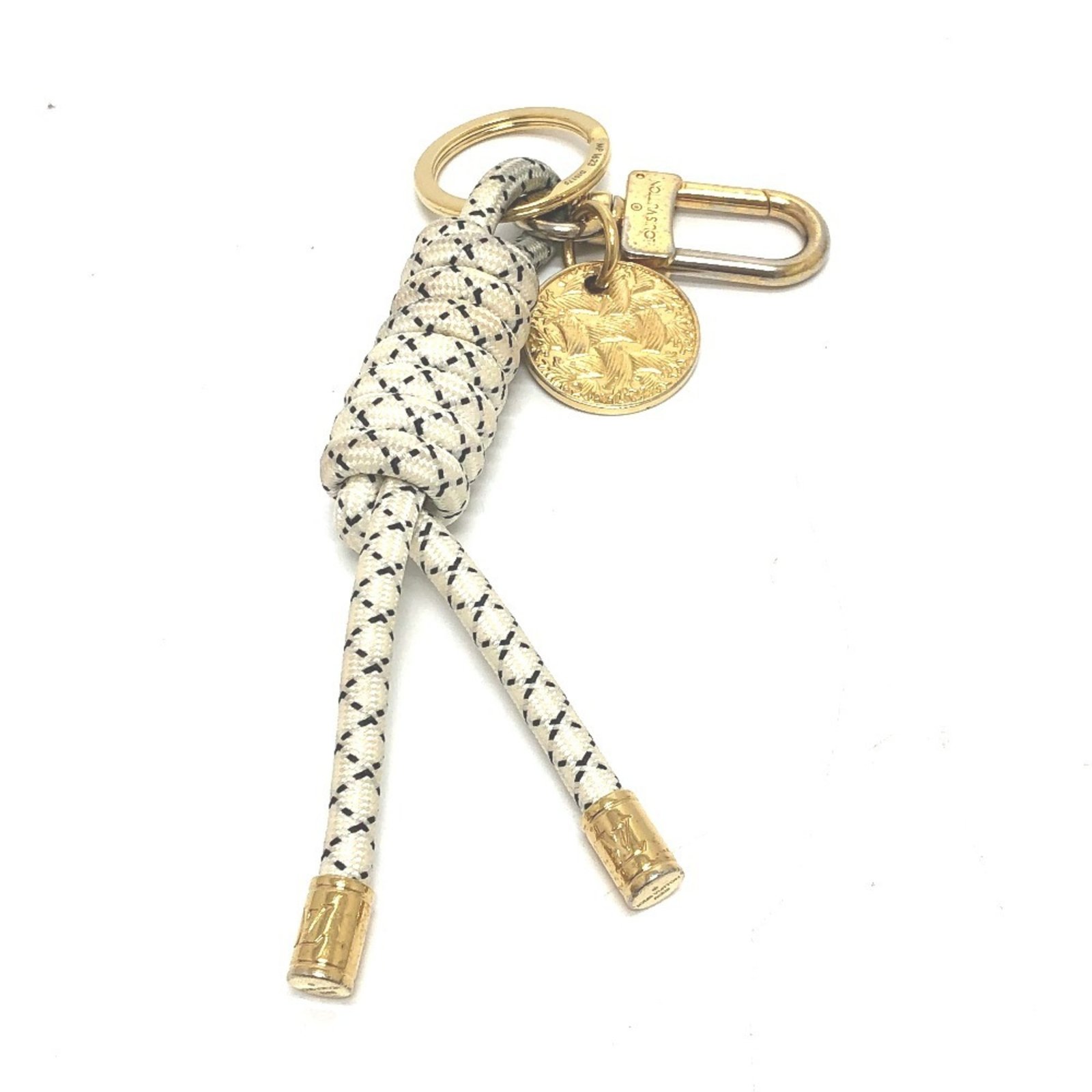 LOUIS VUITTON MP1623 Christopher Nemeth Key Ring Rope Charm Keychain GP Men’s White