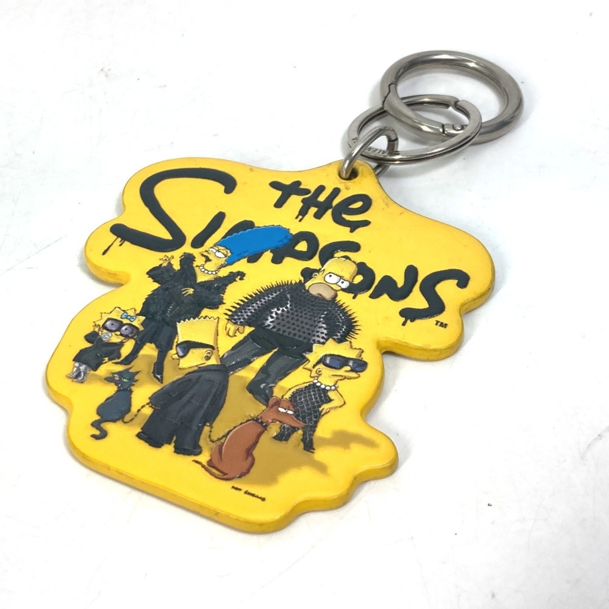 BALENCIAGA The Simpsons Collaboration Bag Charm Keychain Leather Men’s Yellow 678769