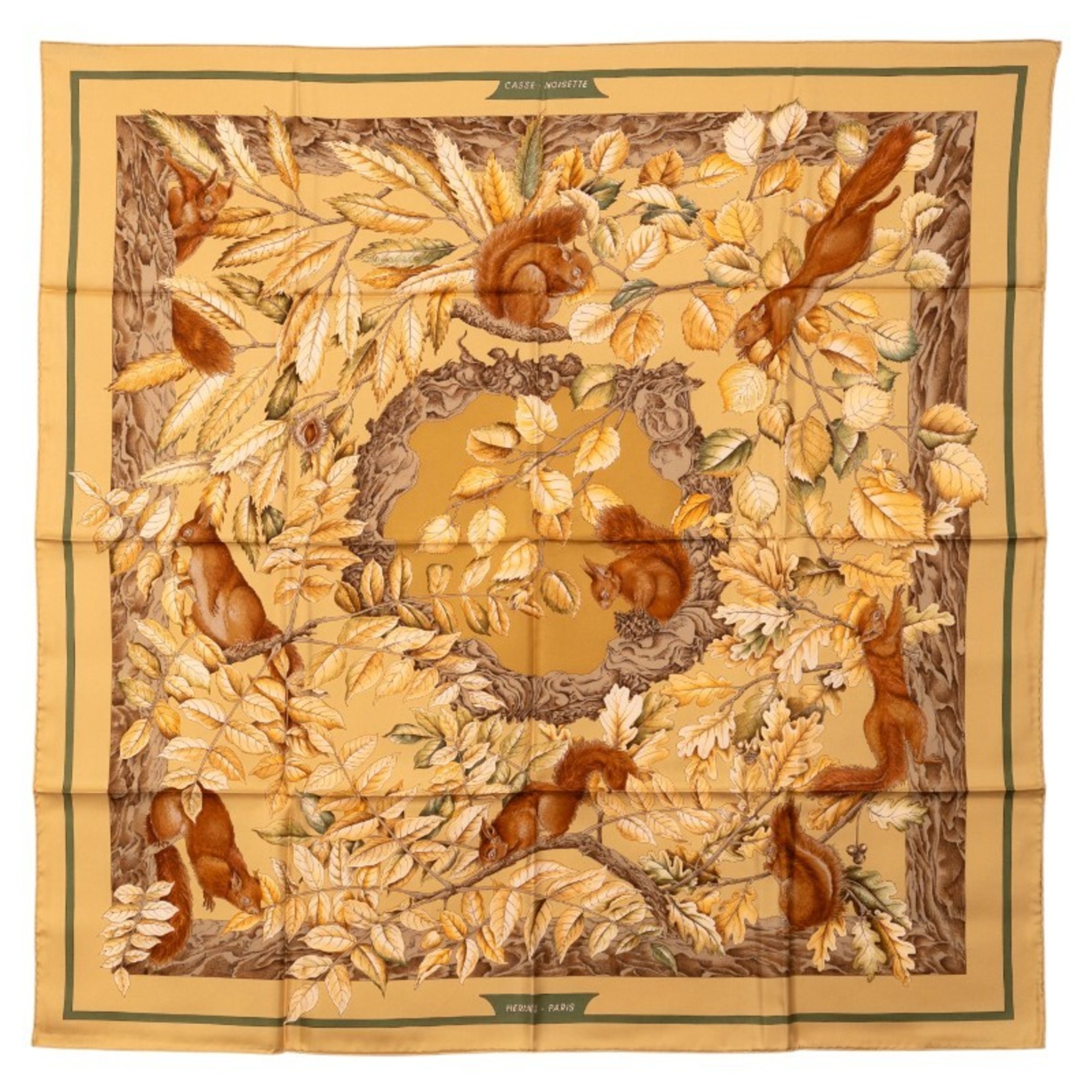 Hermes HermÃ¨s CarrÃ© 90 Casse Noisette Nutcracker Scarf, Brown Silk, Women’s