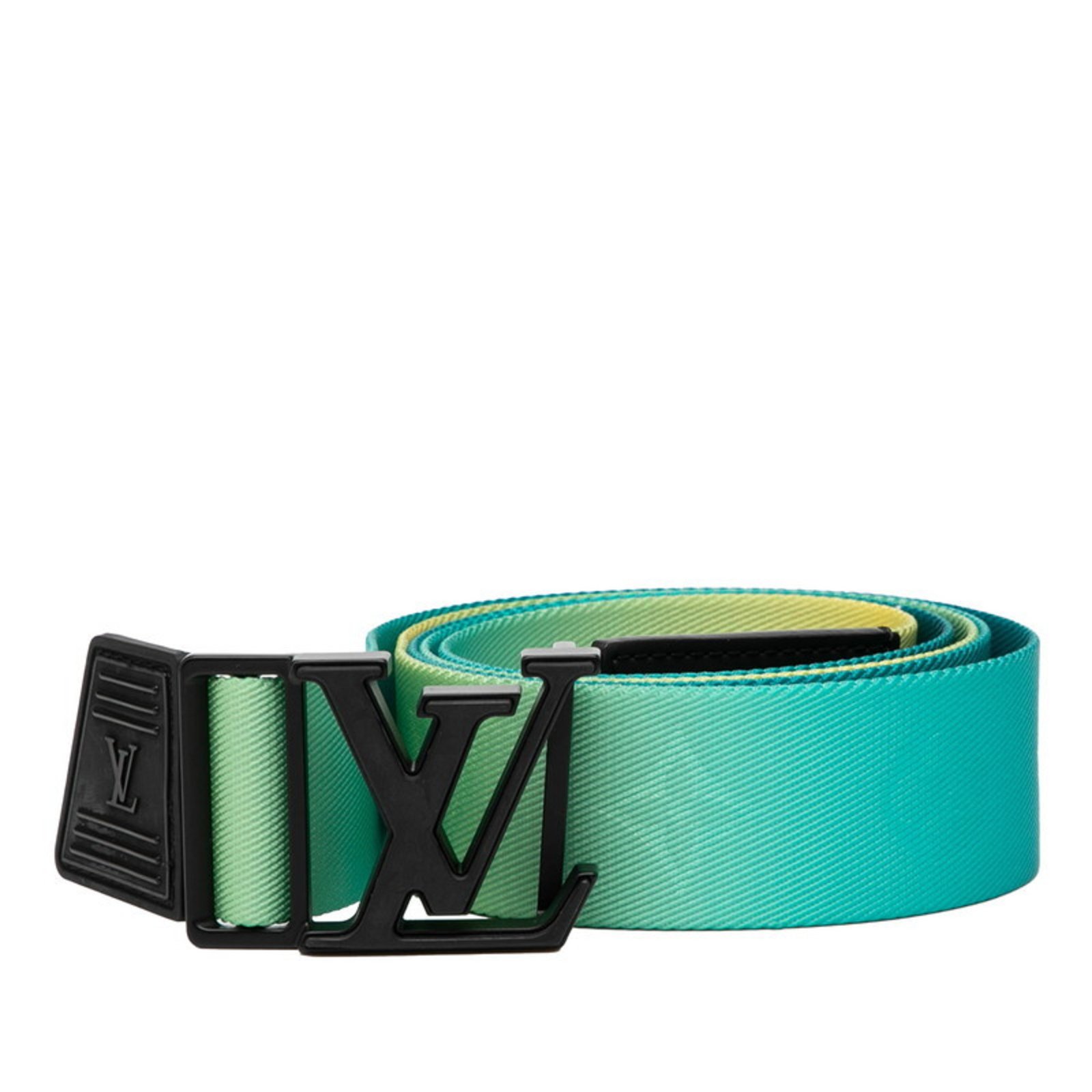 Louis Vuitton Monogram Santur LV Webbing Belt M0523Z Green Multicolor Nylon Men’s LOUIS VUITTON