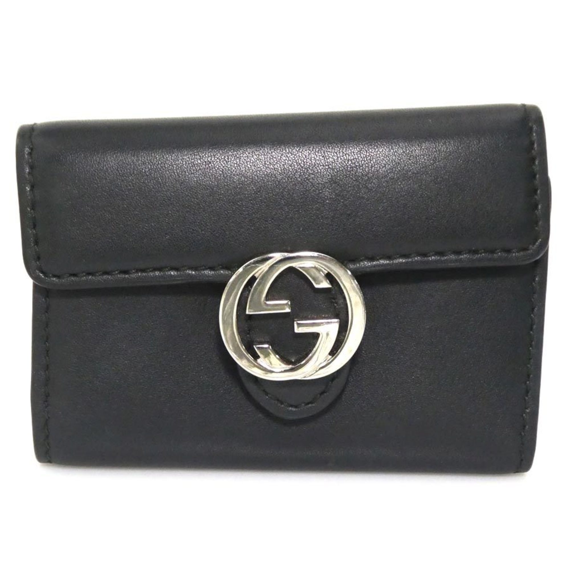 GUCCI key case leather black men’s women’s 369673 r10577a