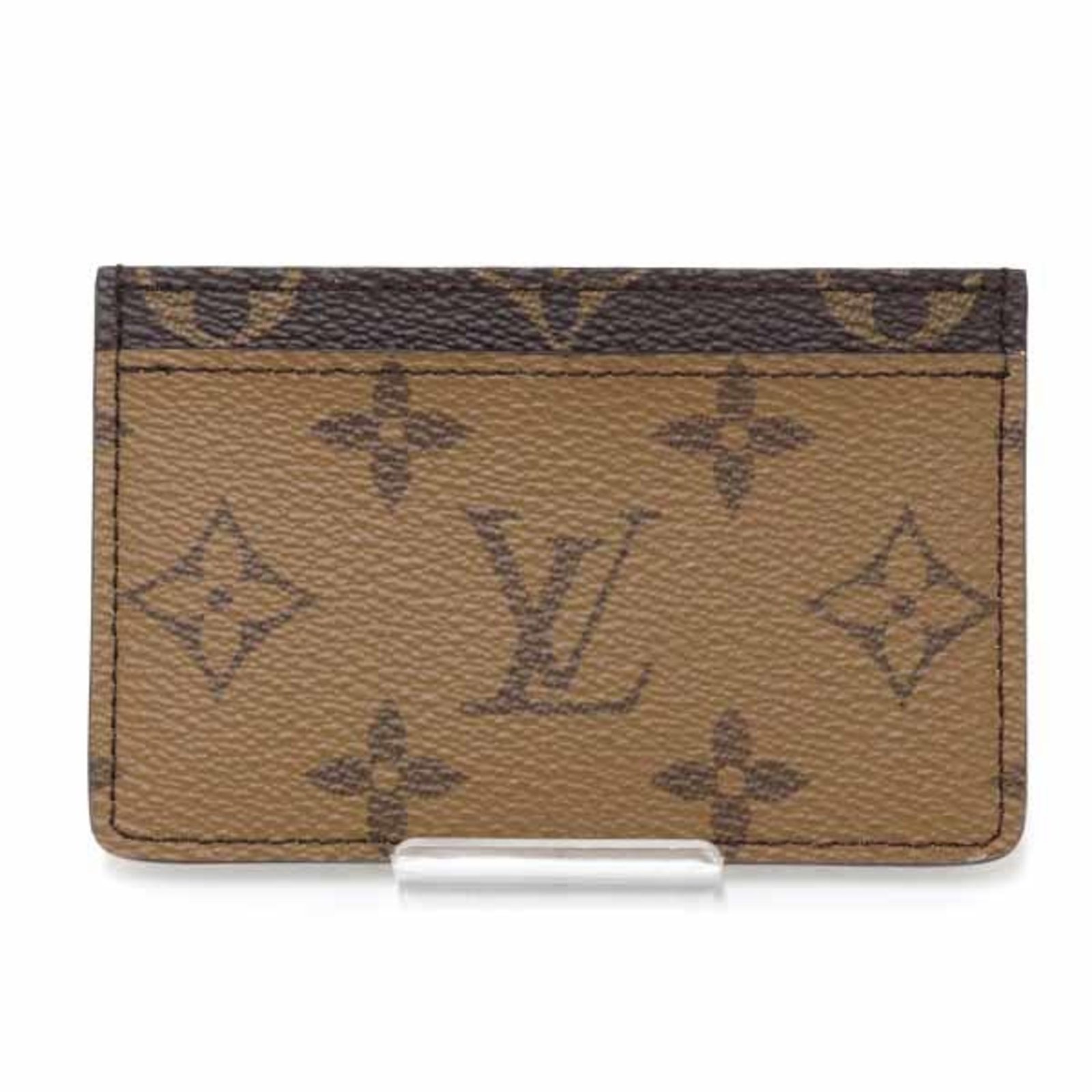 Louis Vuitton Porte Carte Sample Card Case, Monogram Reverse, M69161, Brown, Unused