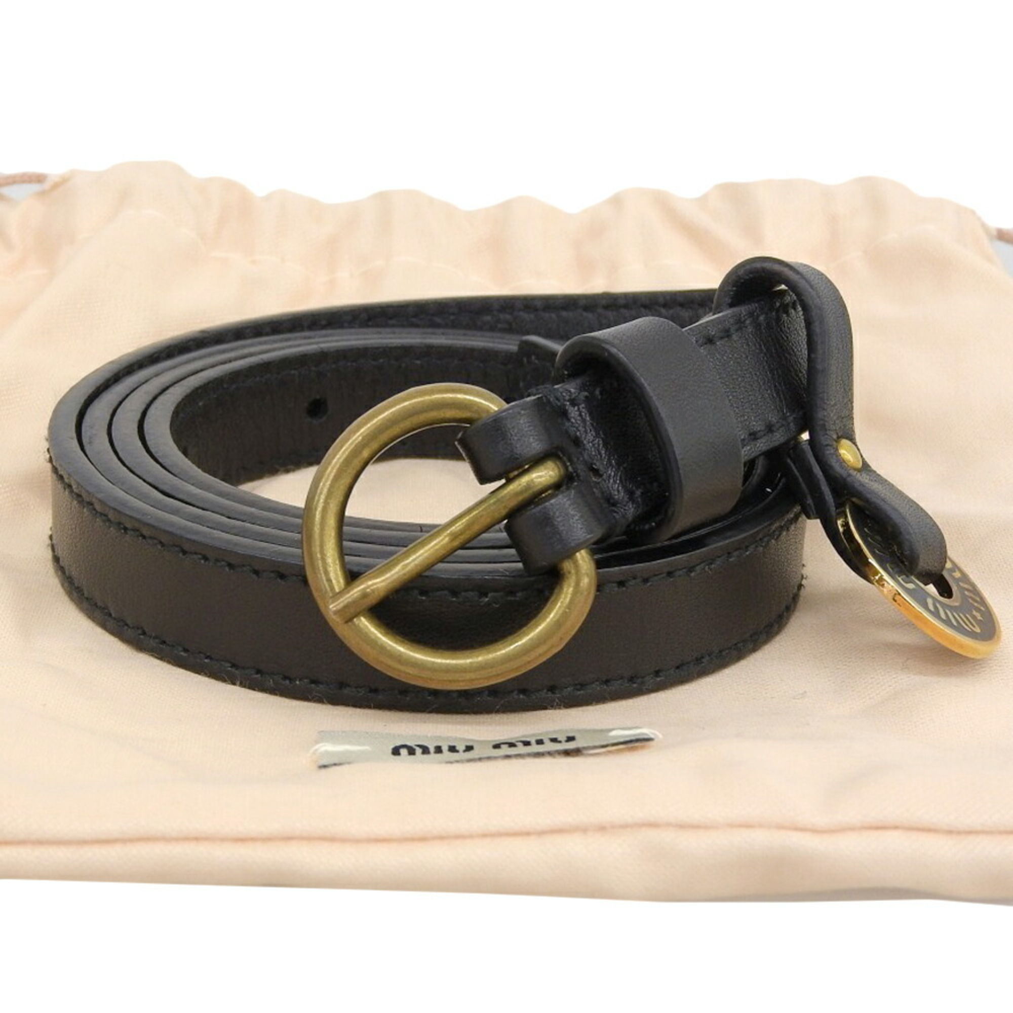 Miu MIUMIU Belt 85/34 Women’s Slim Waist