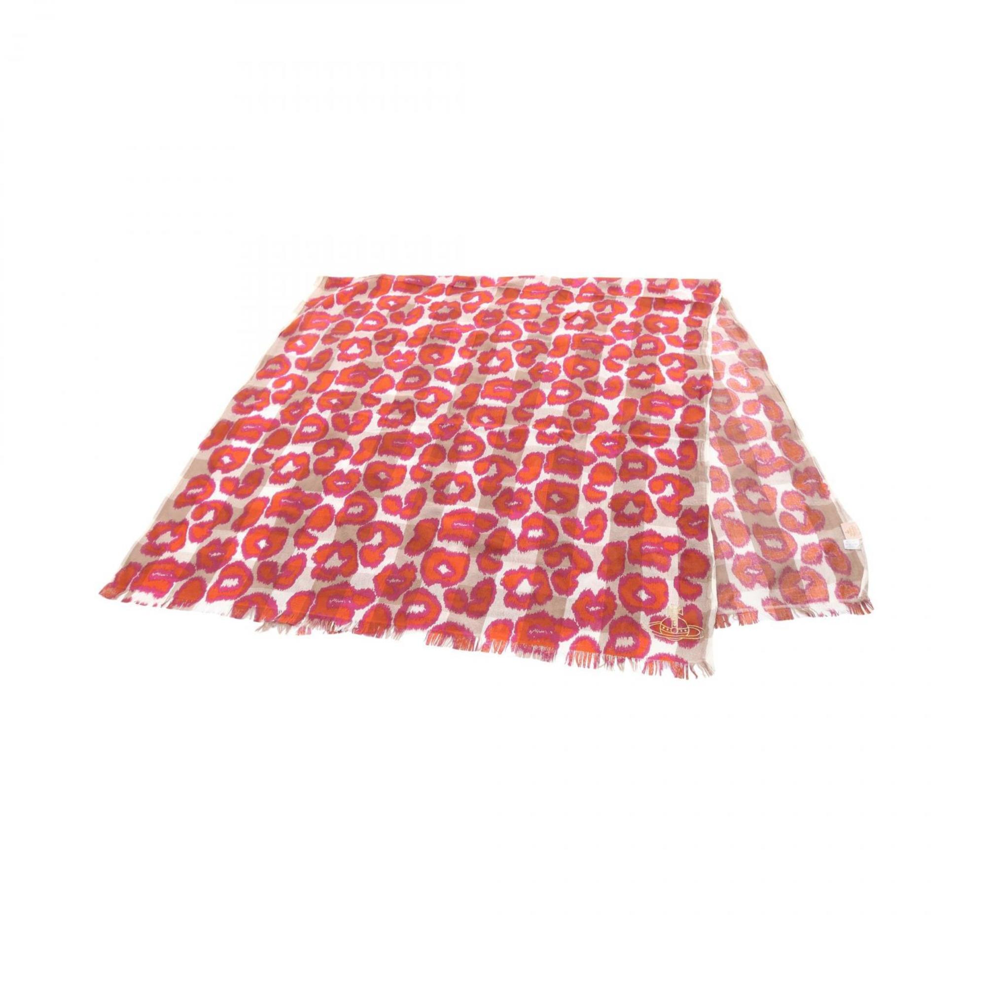 Vivienne Westwood Orb Embroidered Scarf Cotton Women’s Multicolor