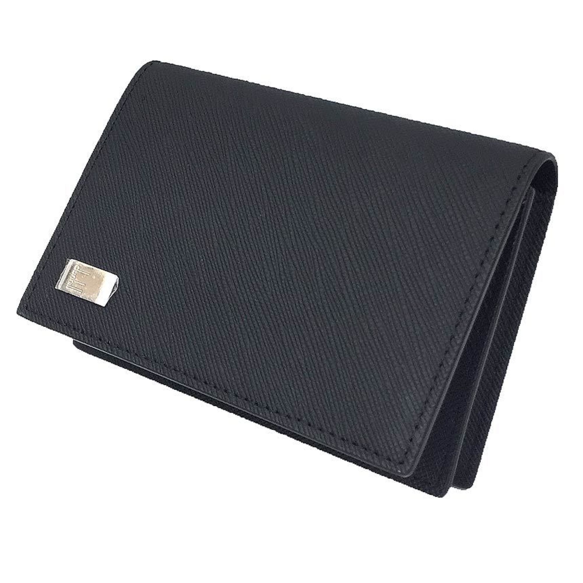 Dunhill Business Card Holder Case Plain L225CIN Black Men’s Small Wallet aq10445