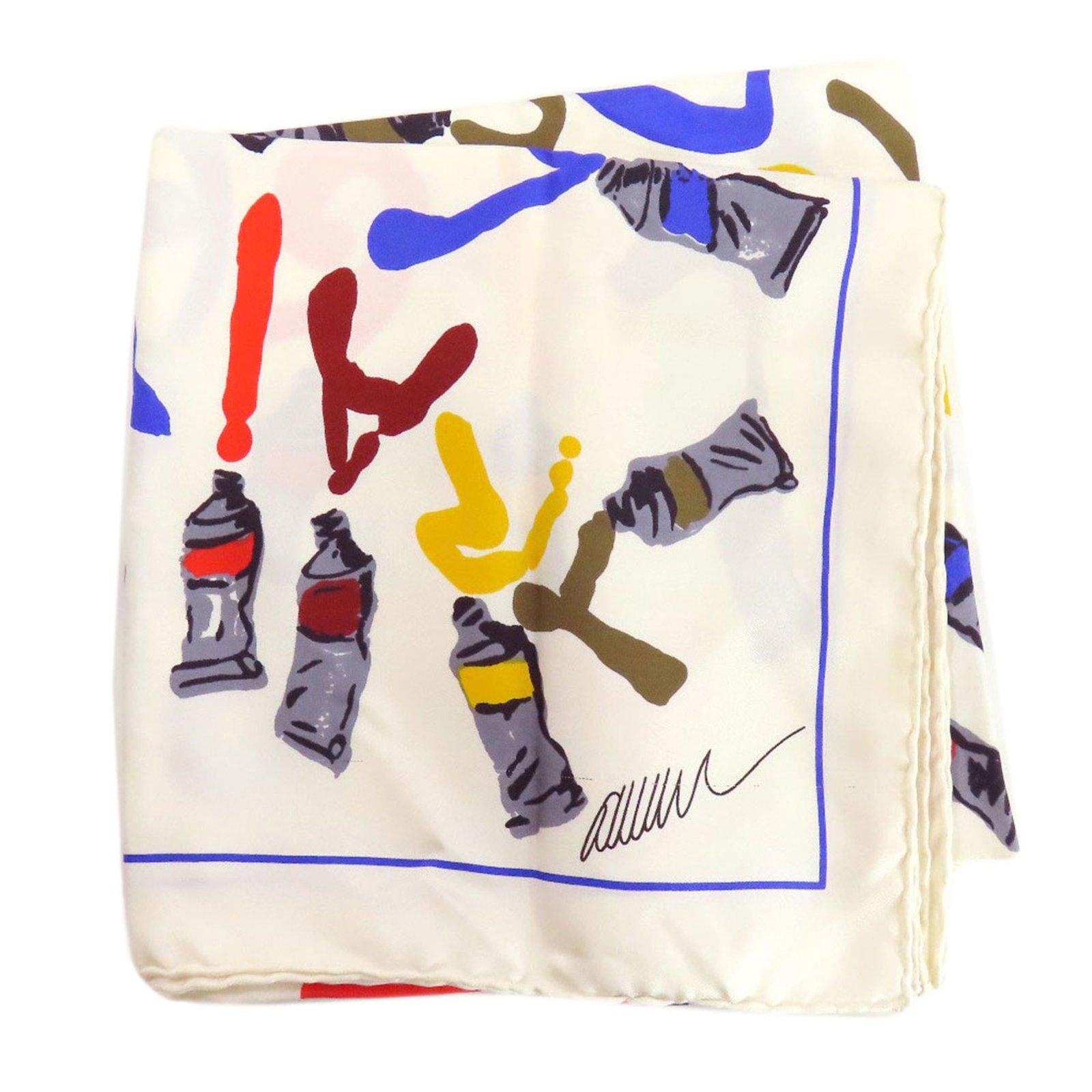Louis Vuitton Paint Pattern Scarf Silk Women’s LOUIS VUITTON