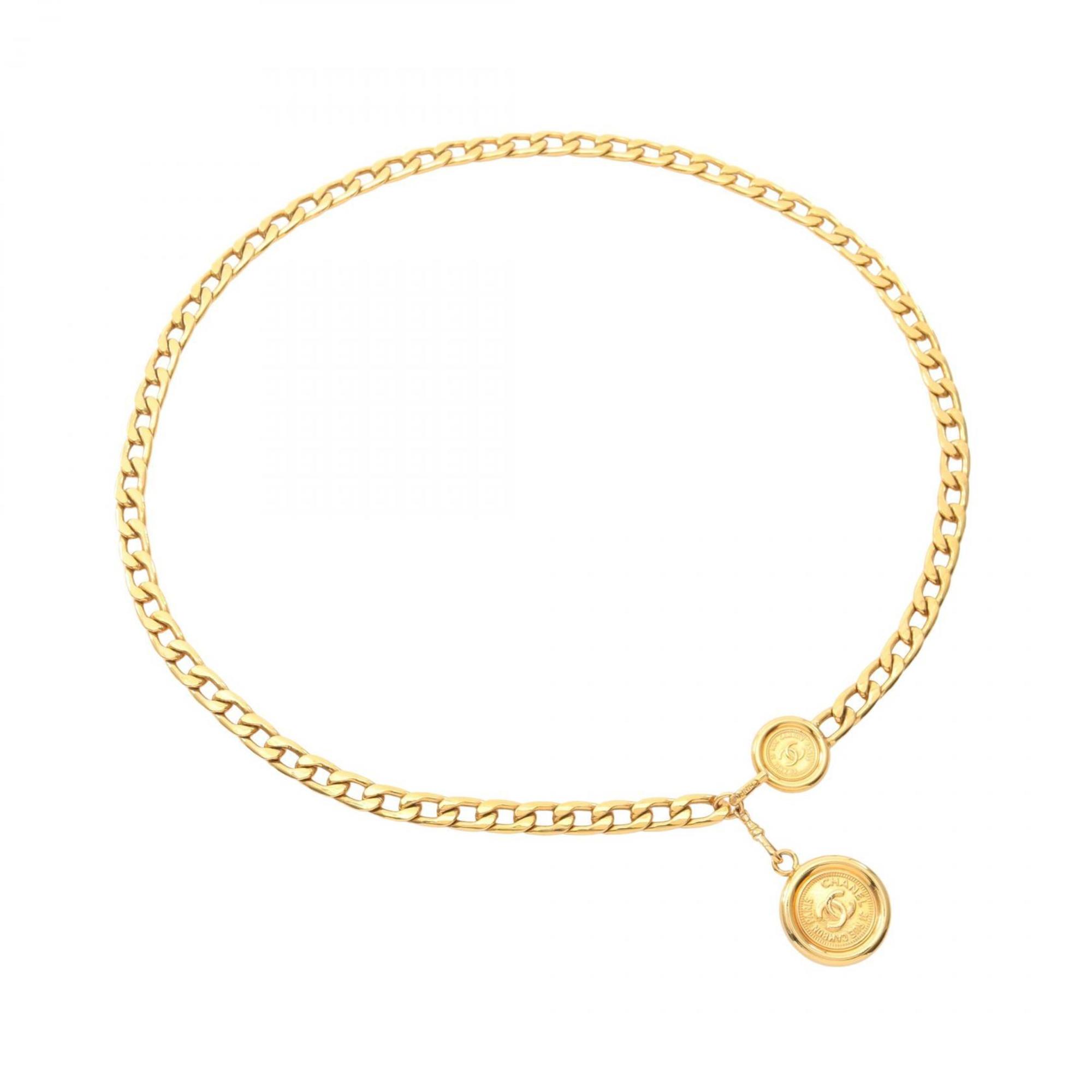 Chanel Coco Mark Chain Belt, Women’s, Gold, GP