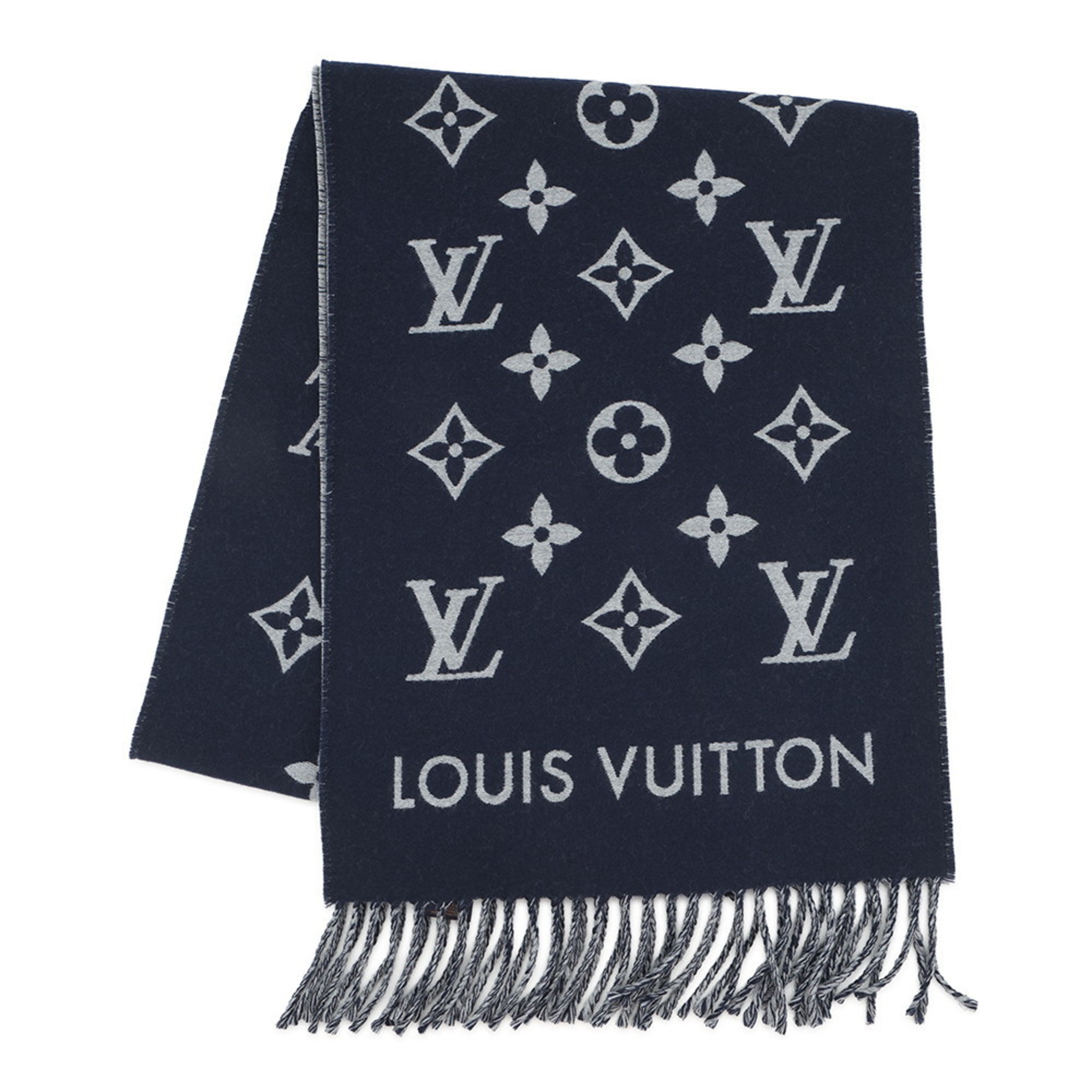 Louis Vuitton All About Monogram Wool Stole/Scarf M79130 LOUIS VUITTON