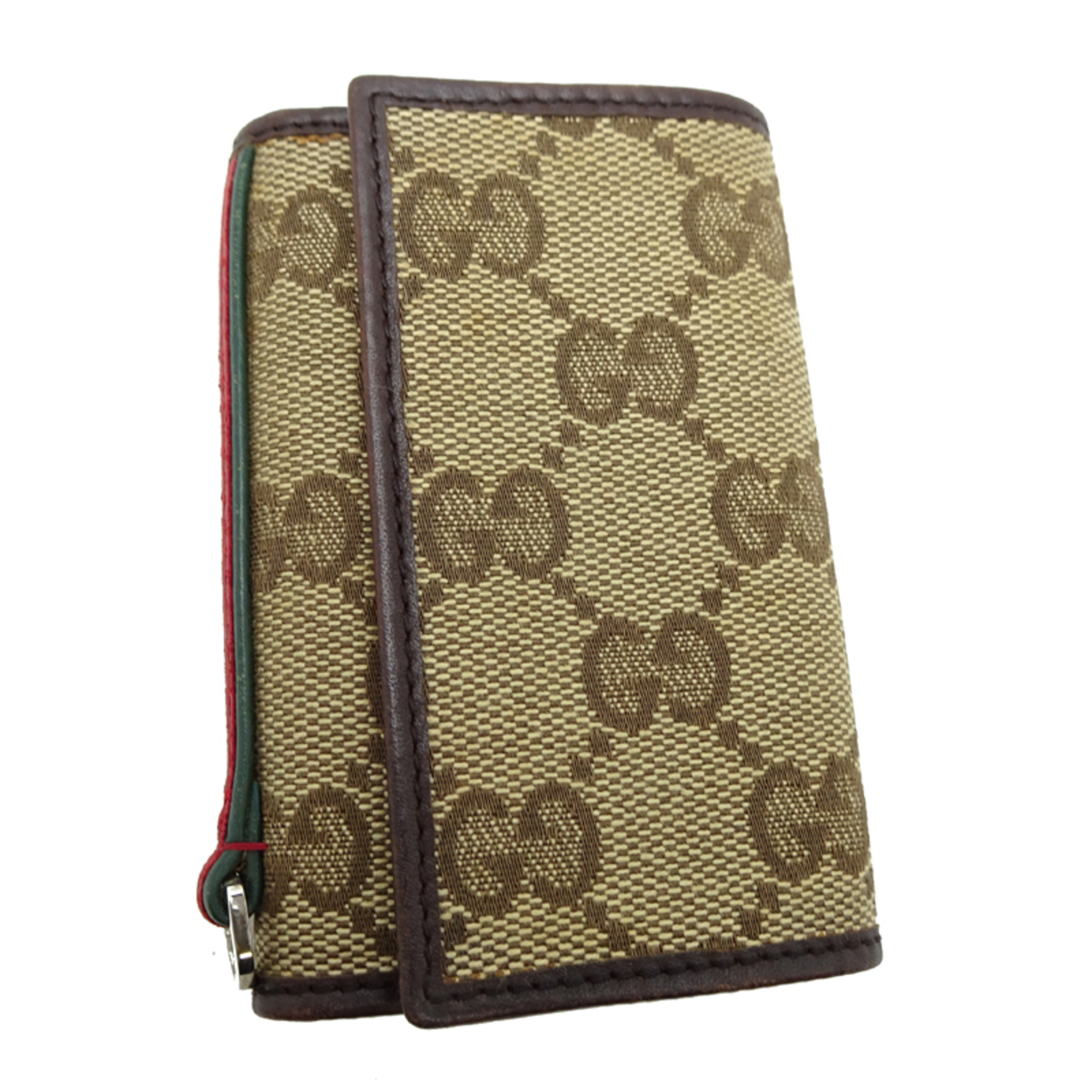 Gucci 6-ring women’s key case 131928 GG canvas beige
