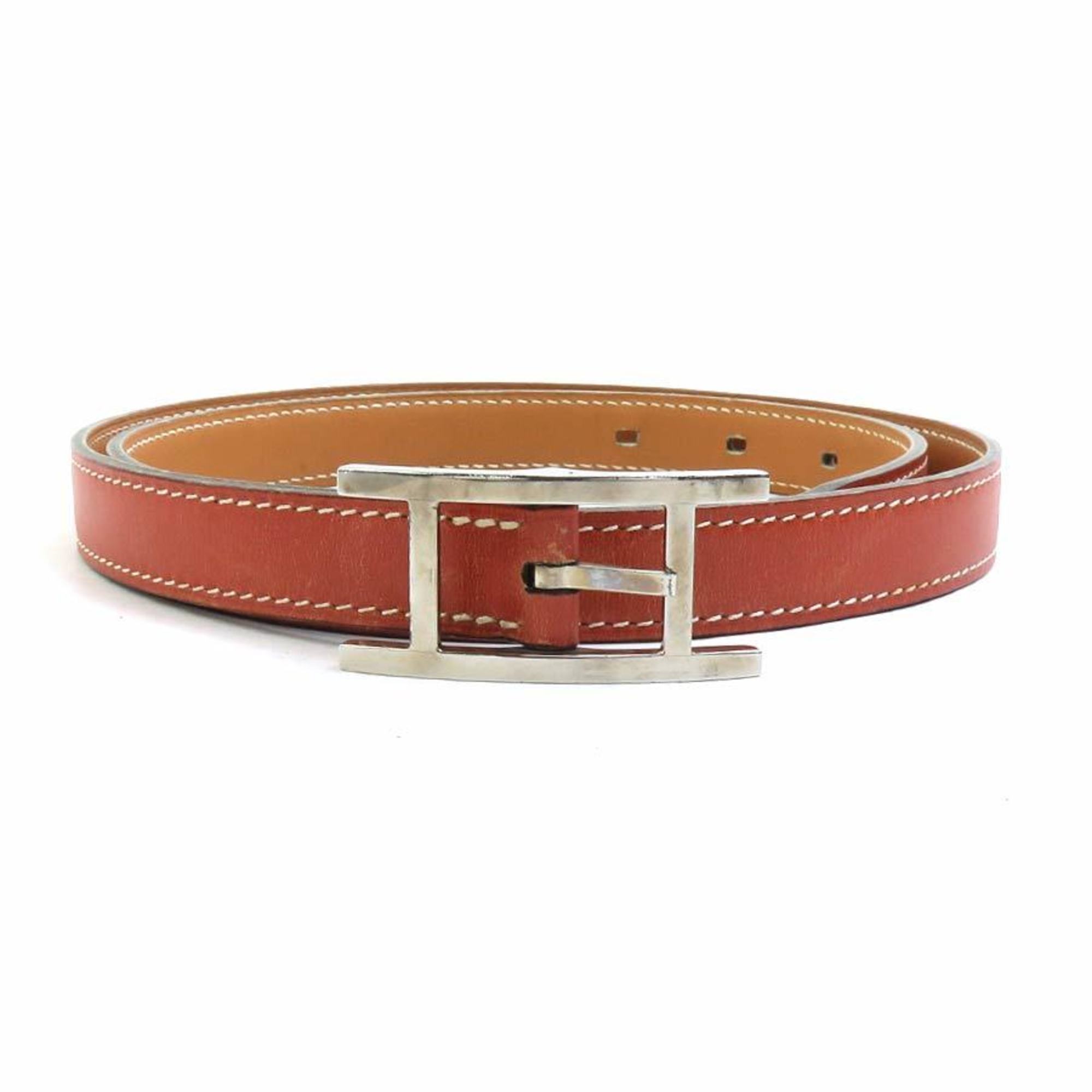 HERMES Belt, reversible leather, brown, for men and women, h31224a