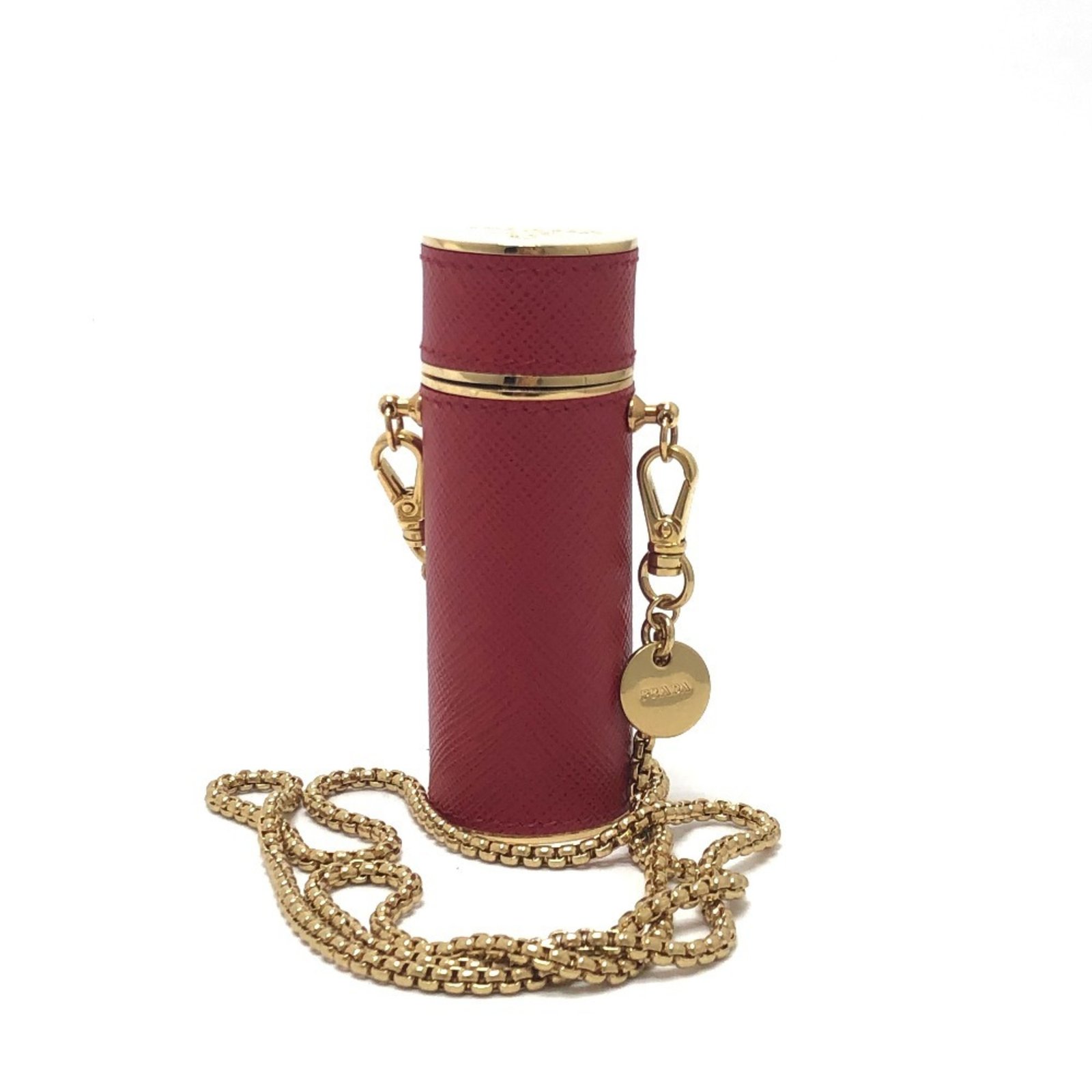 PRADA Prada Lip Case/Accessory Case in Saffiano Leather, Women’s, Red