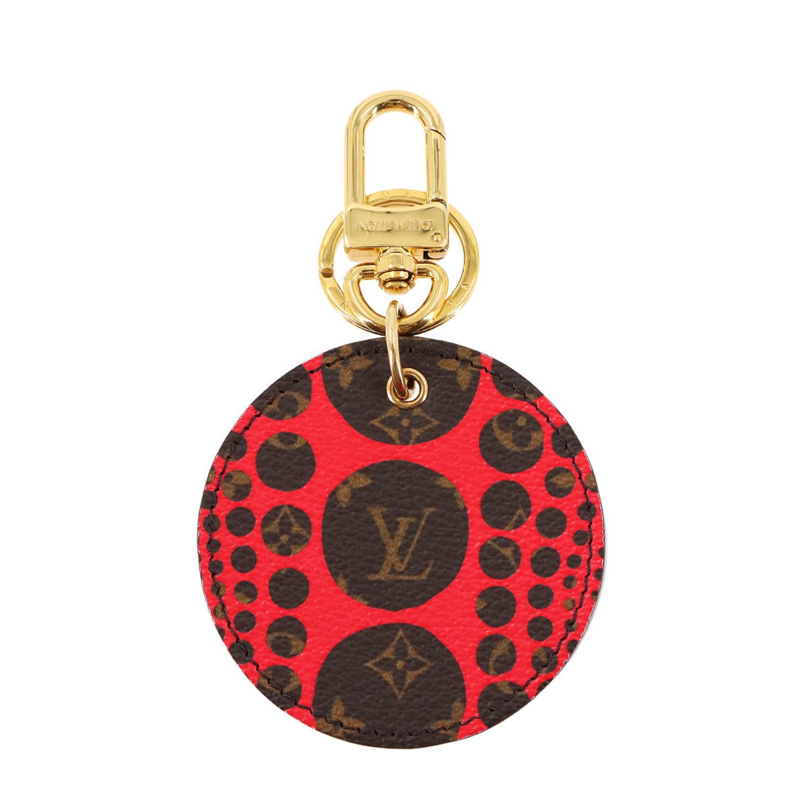 Louis Vuitton Pumpkin Dots Porte-Cles Keychain Bag Charm, Rouge, M66738