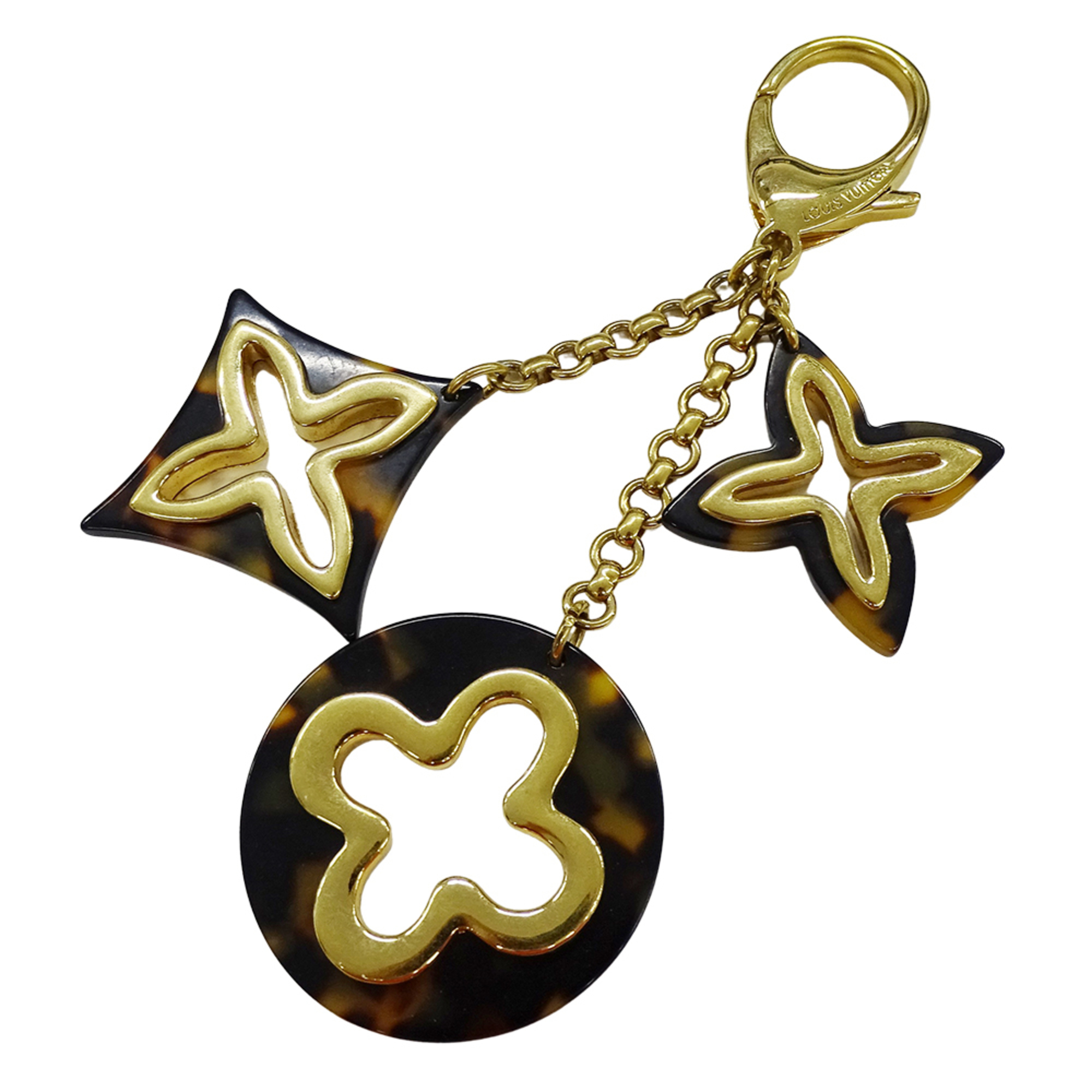 Louis Vuitton Charm, Women’s Brand Keychain, Bijoux Sac Insolence, Brown, Black, Gold Hardware, M65087 OB0161