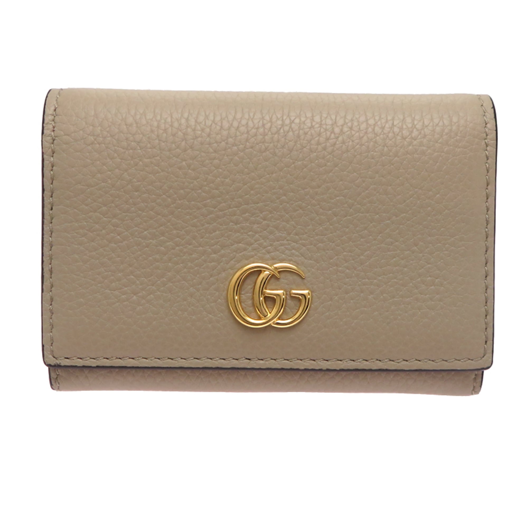 Gucci *Japan Exclusive Double G Bicolor Women’s Card Case 739525 Leather Beige