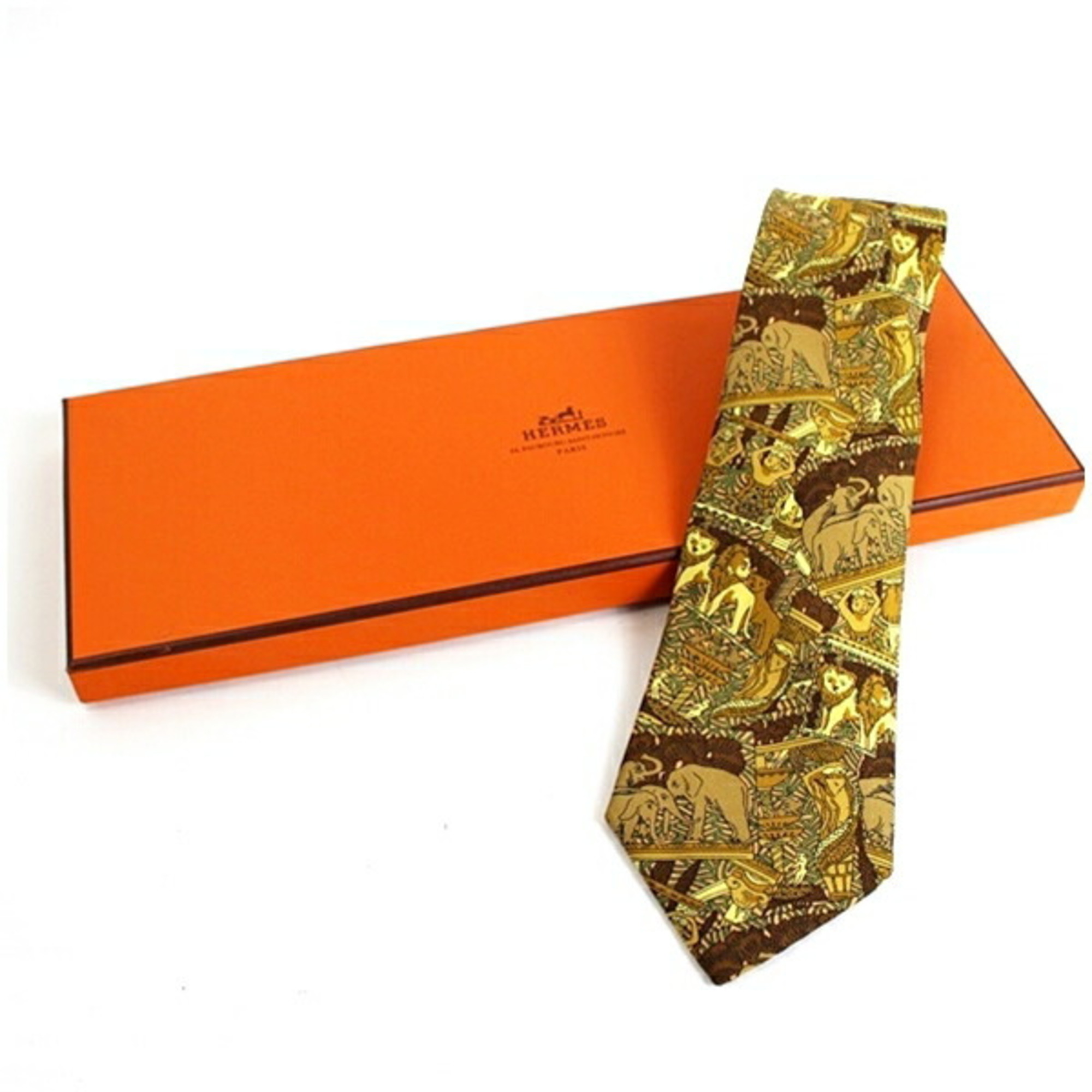 Hermes Silk Necktie Scarf Pattern HERMES Men’s