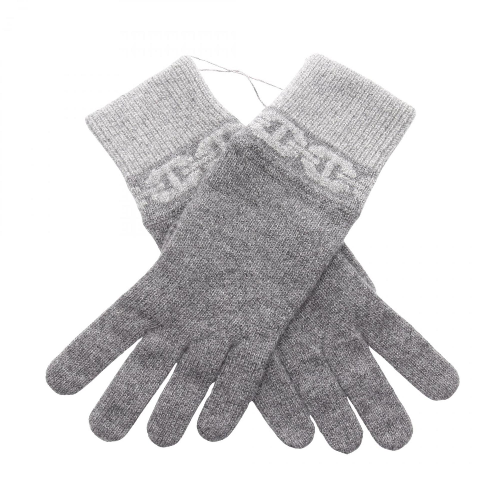 Hermes HermÃ¨s Heaven Chaine d’Ancre Charbon flannel gloves, cashmere, women’s, gray