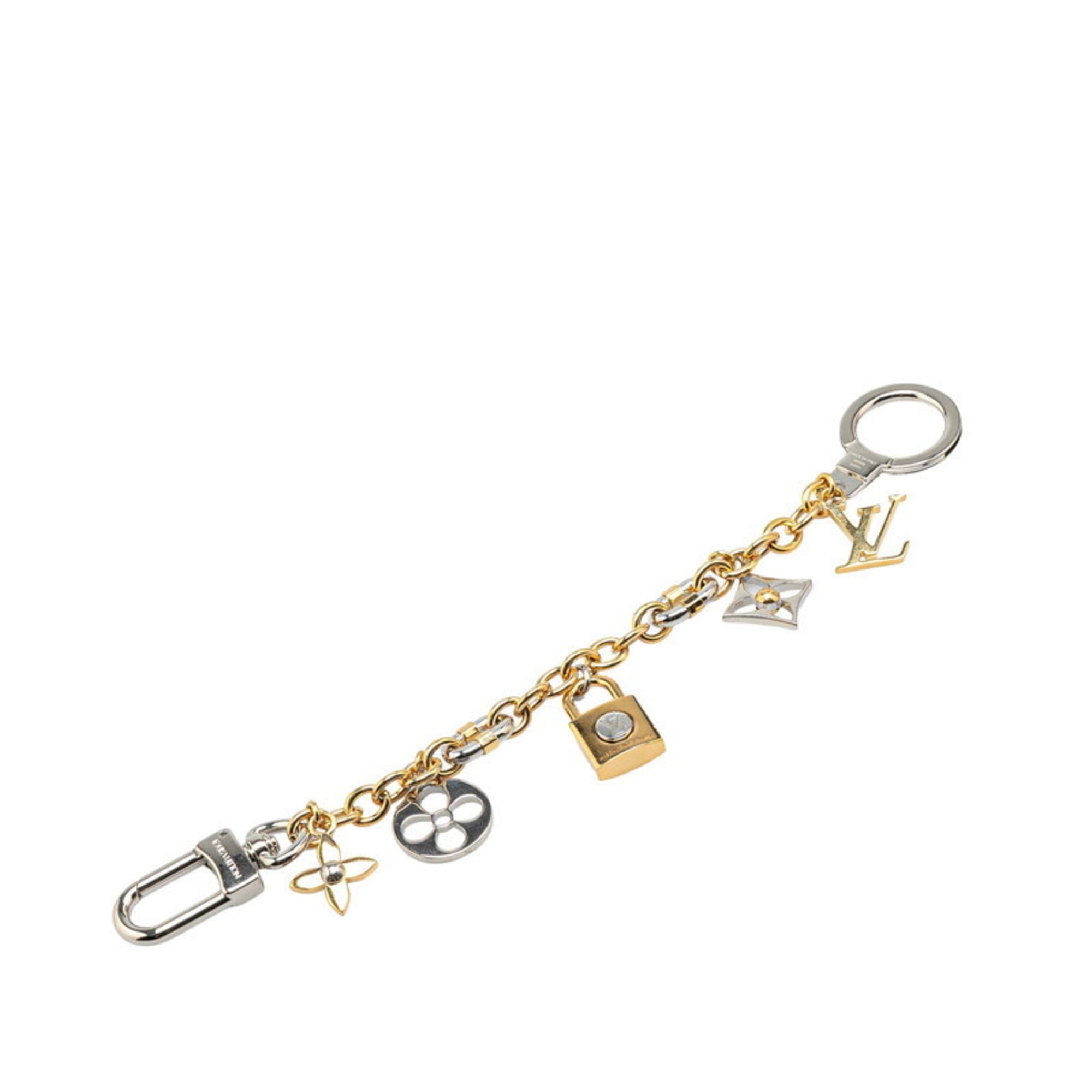 Louis Vuitton Chain LV Padlock Bag Charm Keychain M00538 Gold and Silver Plated Women’s LOUIS VUITTON