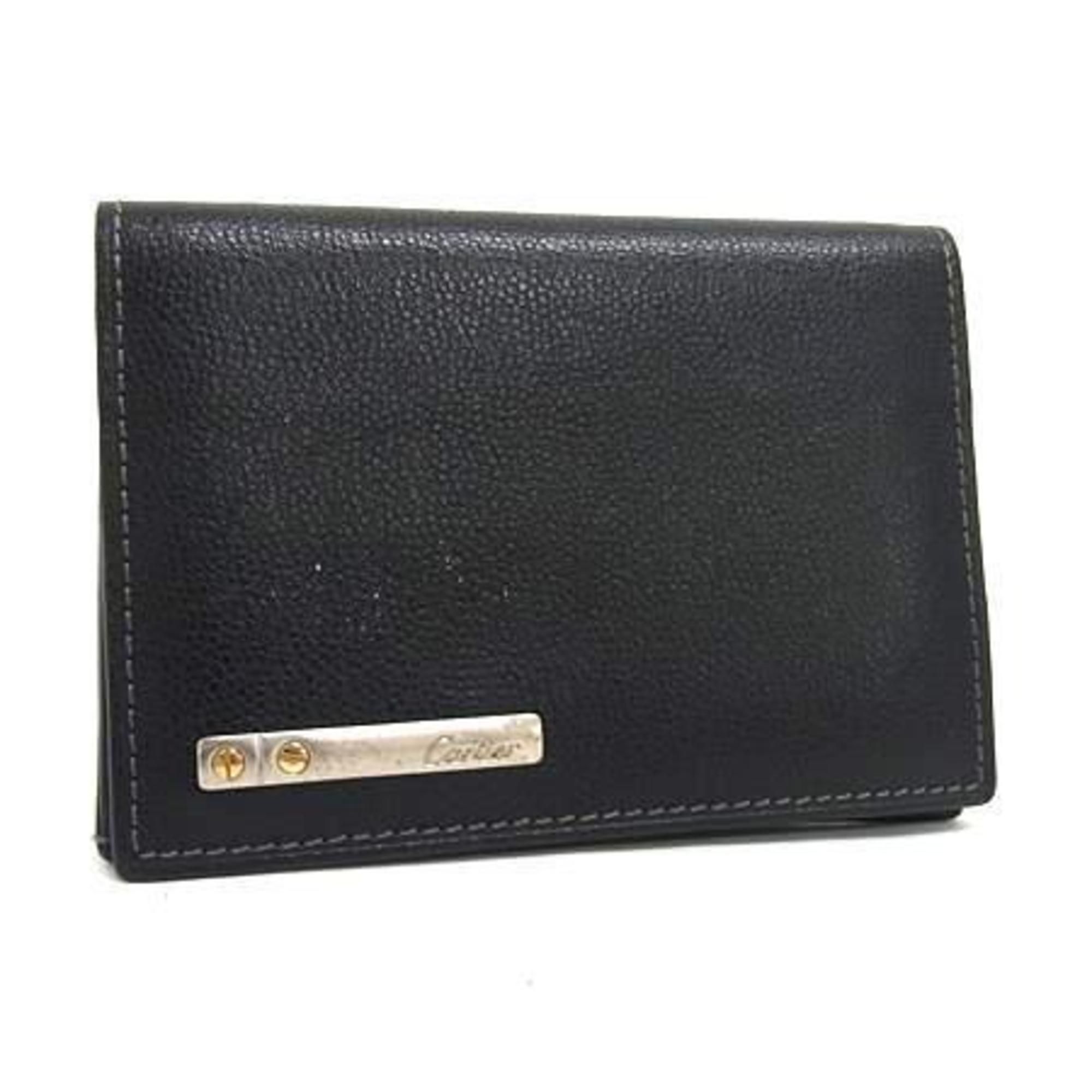 Cartier Santos Card Case – Black Leather for Men