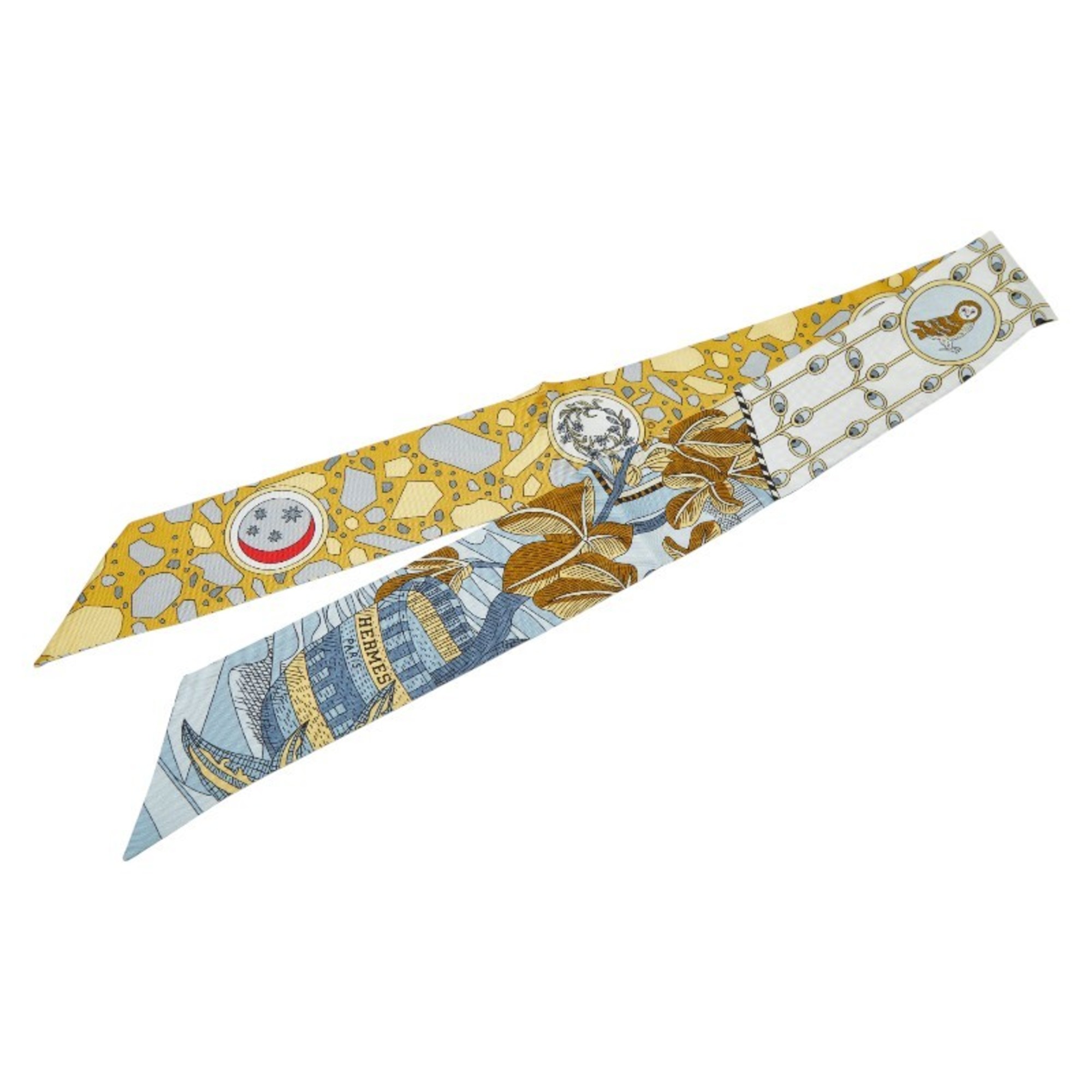 HermÃ¨s Twilly LA DANSE DES AMAZONES Amazon Dance Scarf Muffler White Multicolor Women’s HERMES