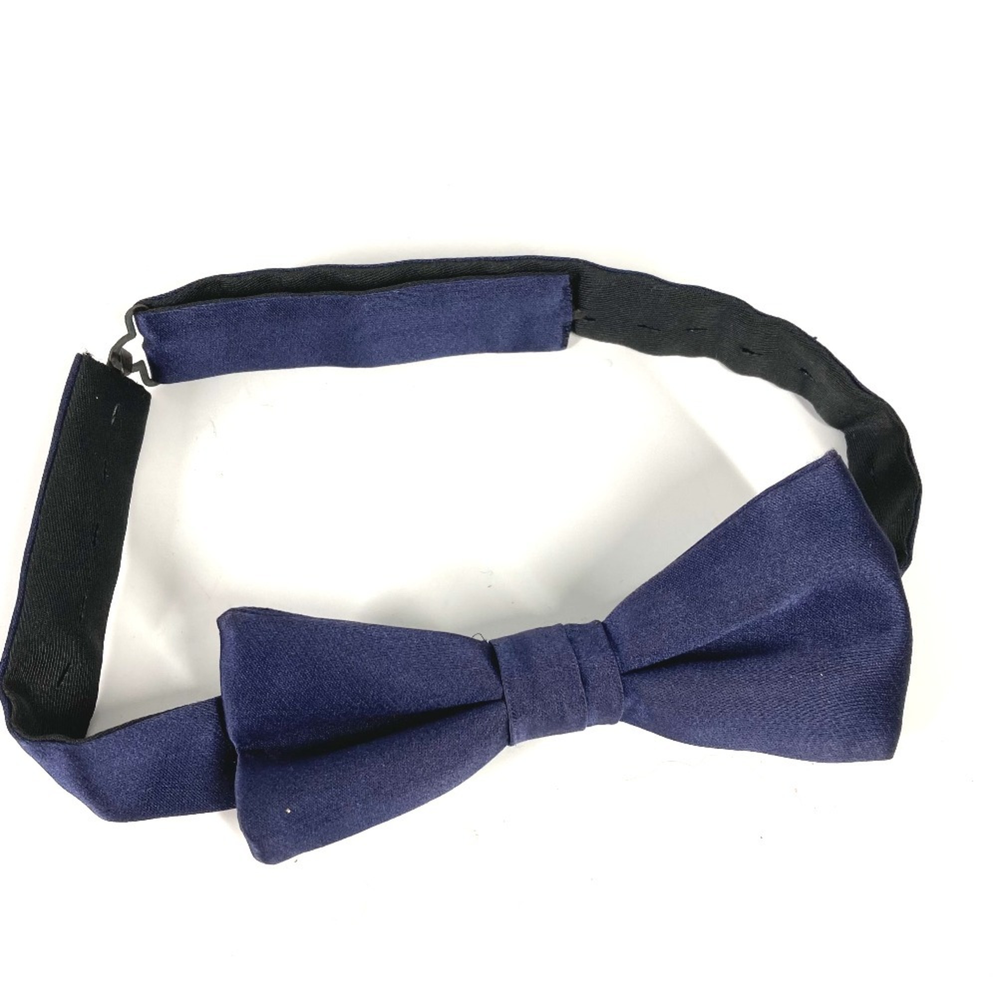 DIOR HOMME Ribbon Bow Tie Silk Necktie Men’s Navy