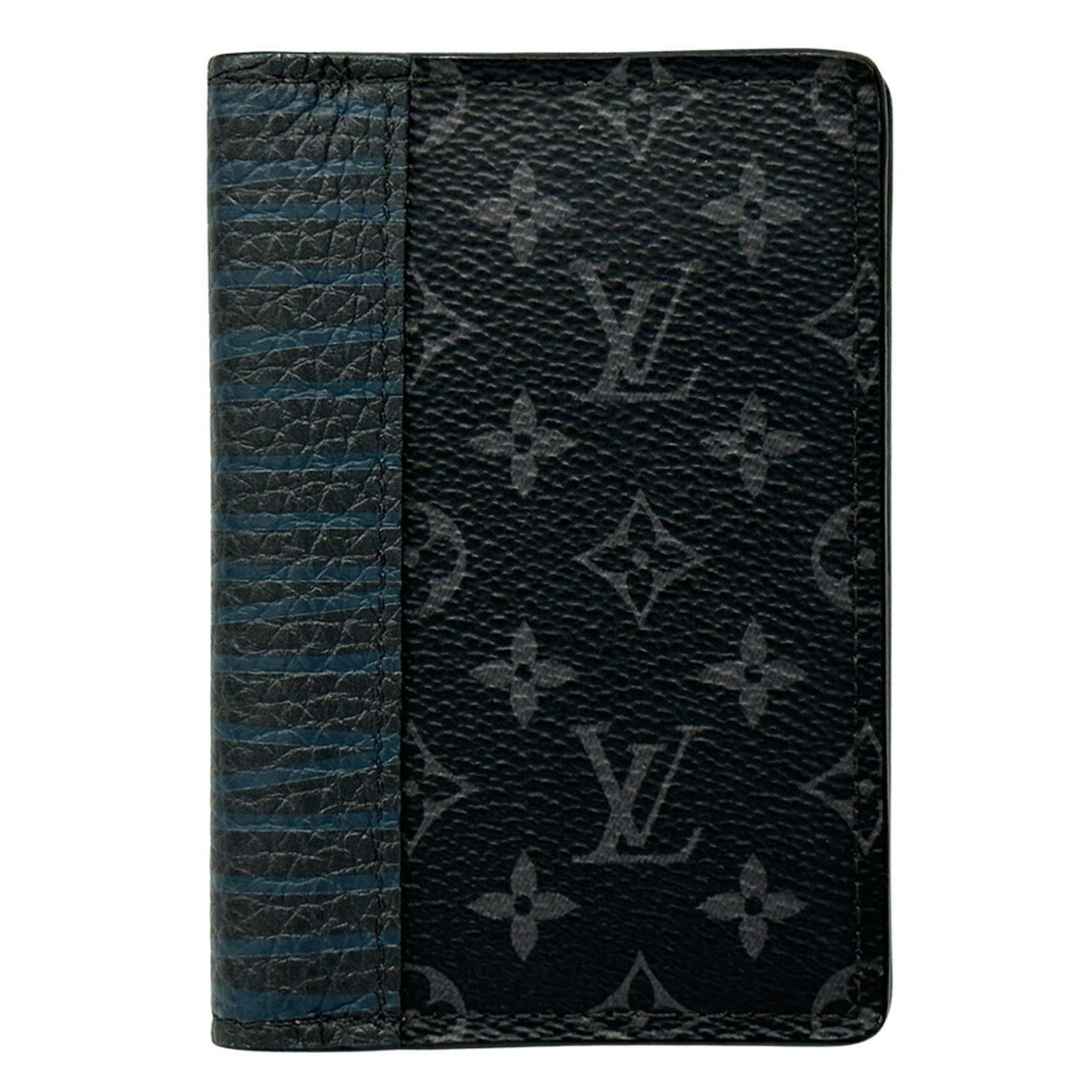 Louis Vuitton Monogram Eclipse Men’s Leather Card Case, Organizer de Poche, Black/Multicolor, Epi Print, Illustrated Design, M69737