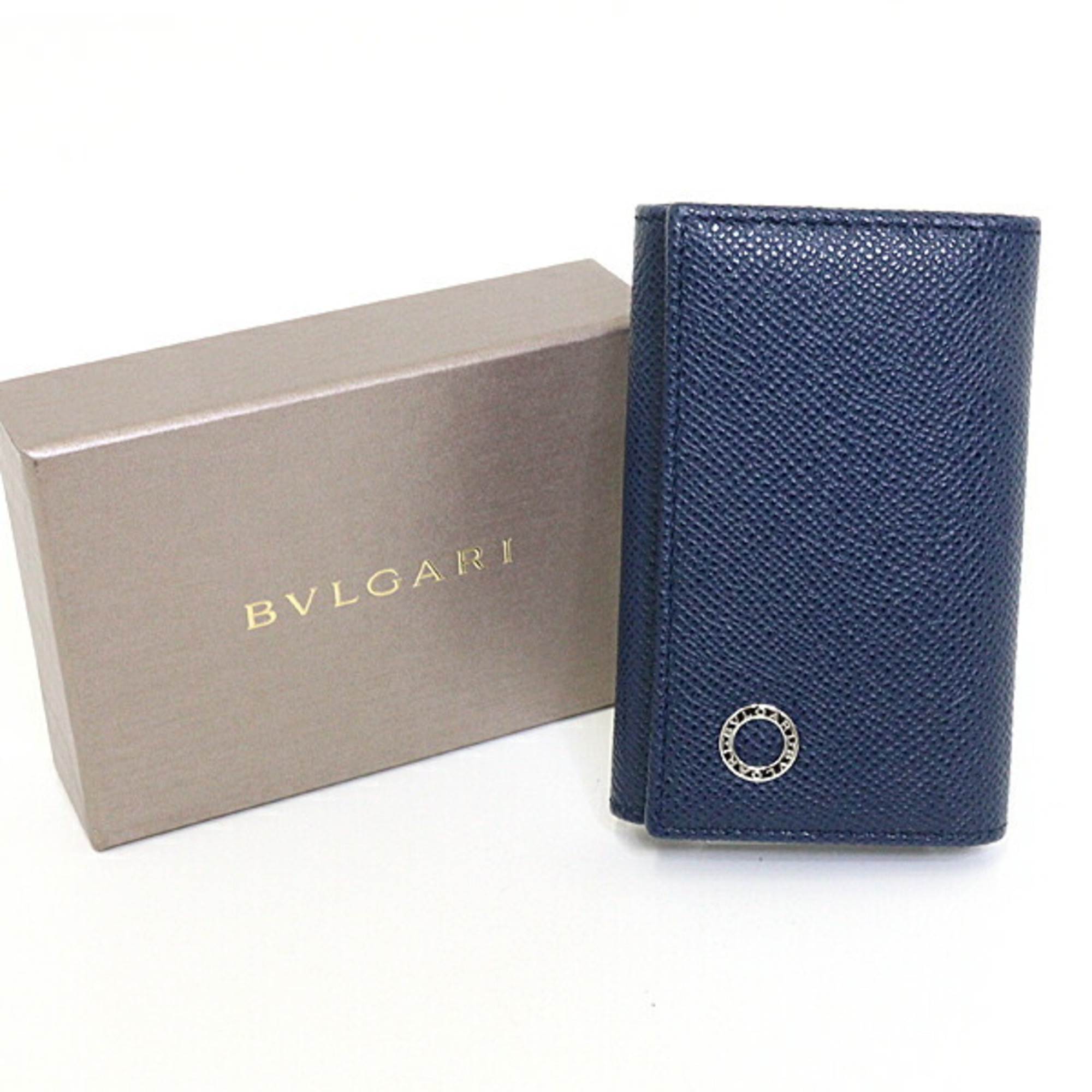 BVLGARI 6-ring key case, blue