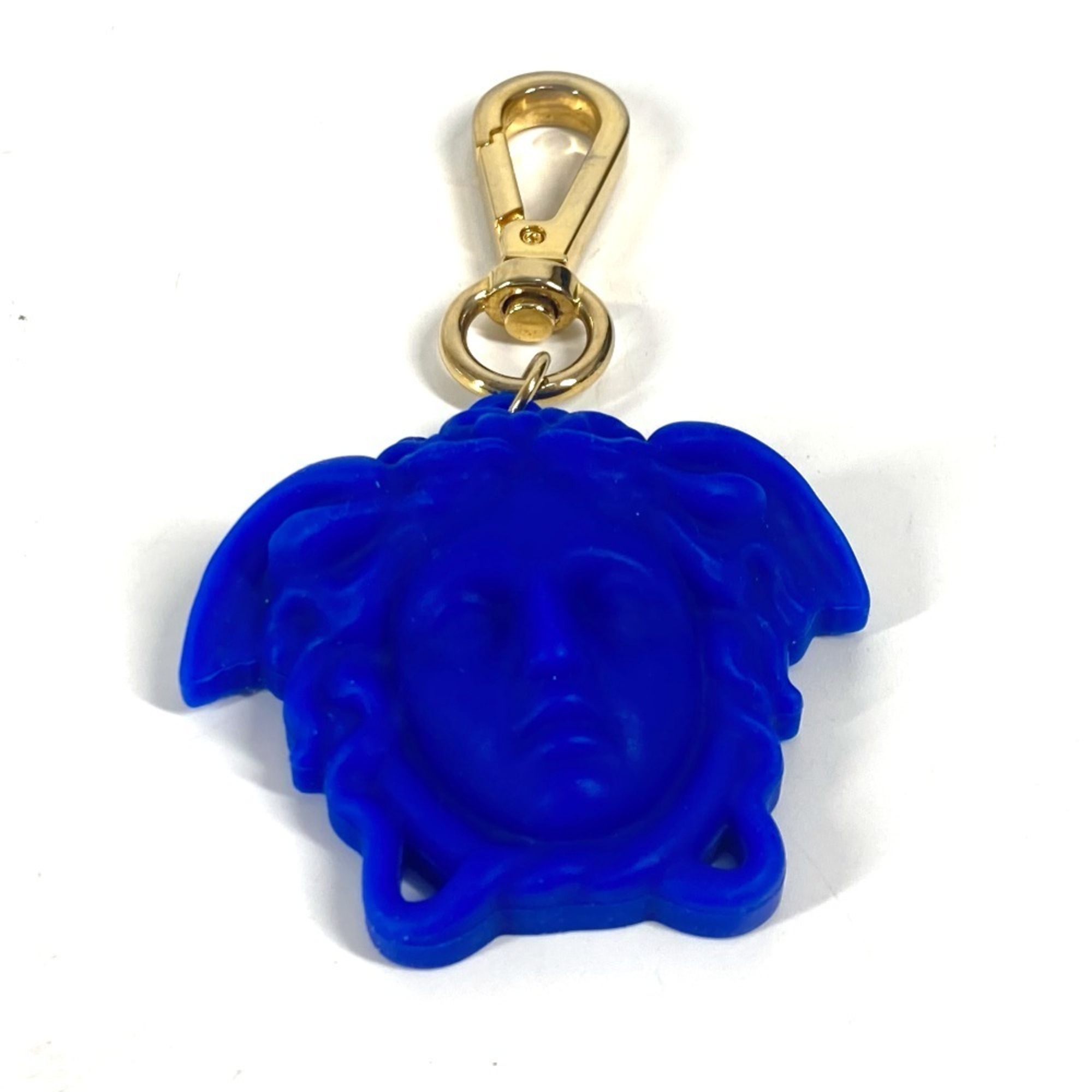 VERSACE Medusa Bag Charm Keychain Rubber Men’s Women’s Blue