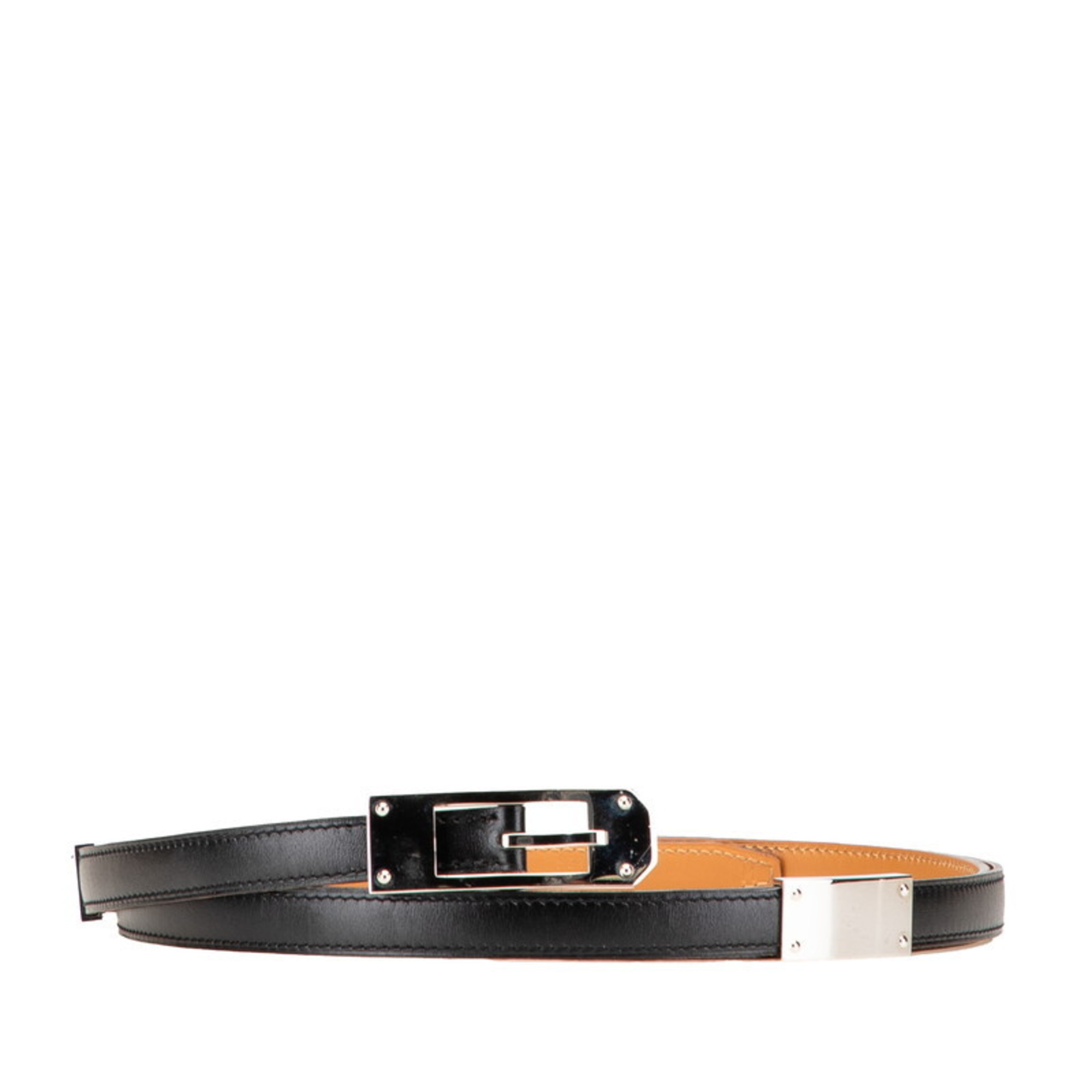 HermÃ¨s Kelly Ardion Double-Wrap Belt, Size M, Black/Brown Box Calf Leather, Women’s, HERMES