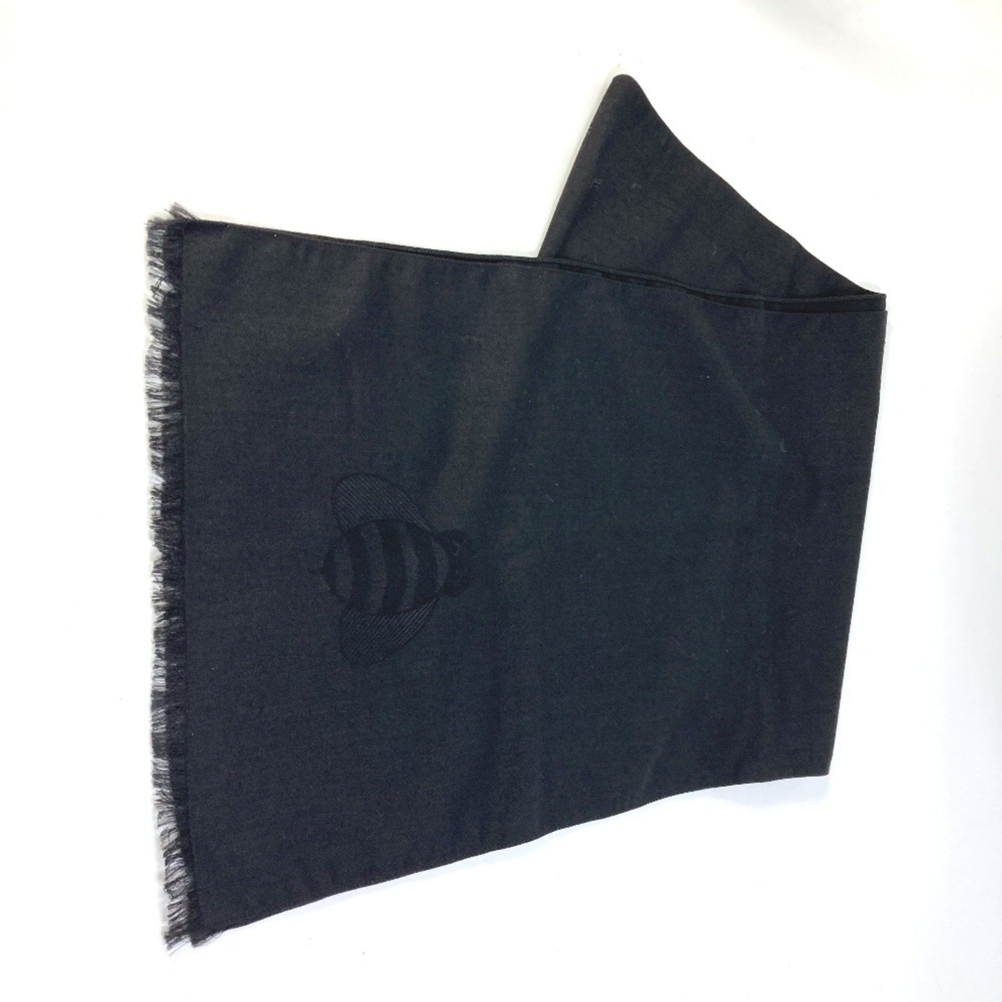 Christian Dior Dior KAWS collaboration BEE design bee shawl scarf wool silk women’s black