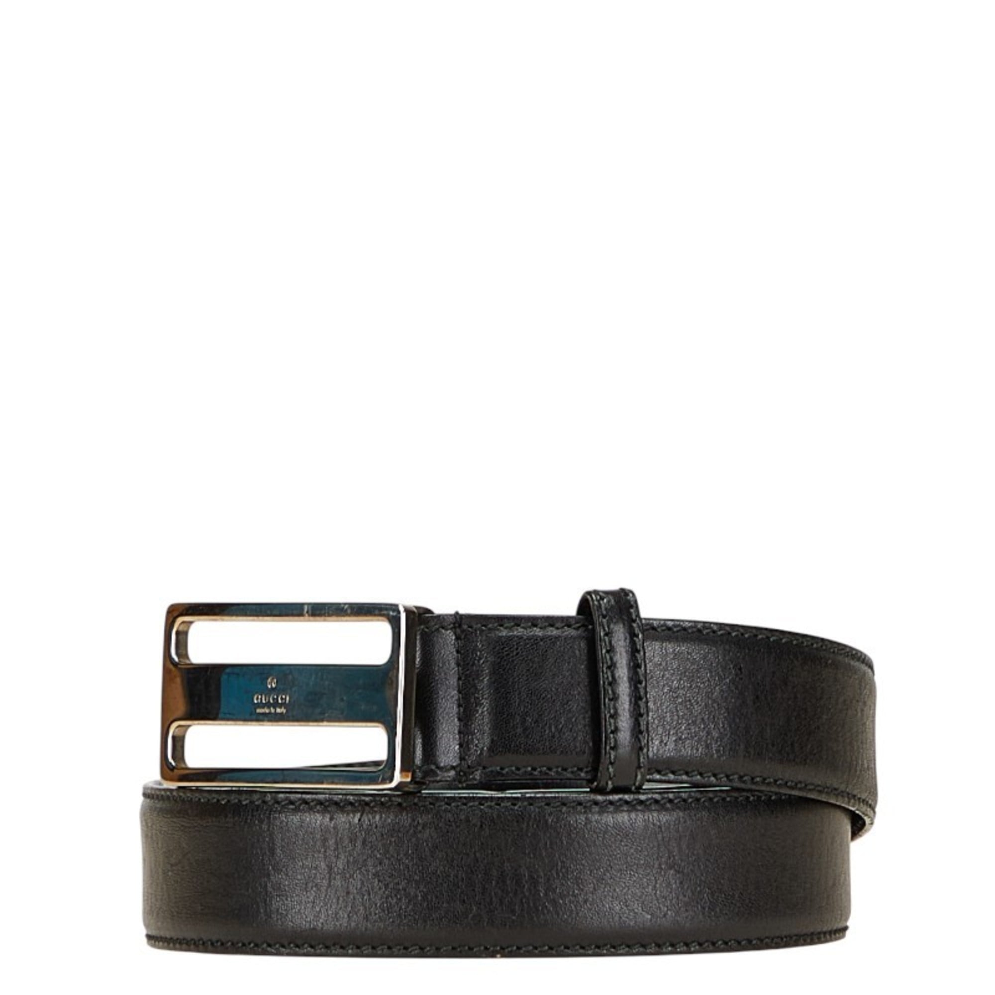 Gucci Logo Belt, Size: 90 (36), Black Leather, Women’s, 154630
