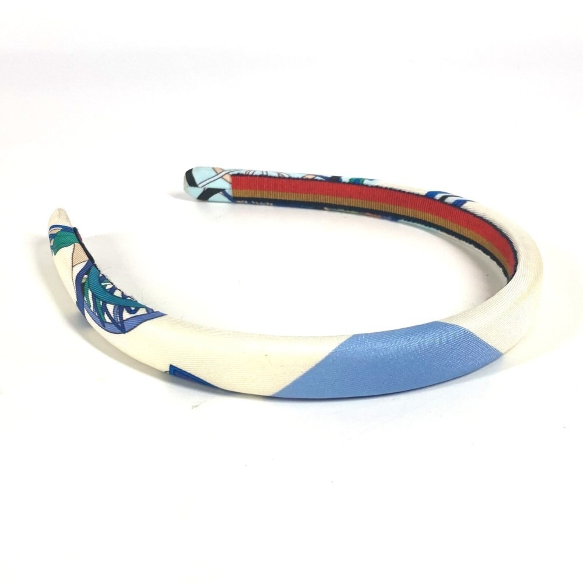 HERMES Elsa Hair Accessory Headband Silk Women’s White