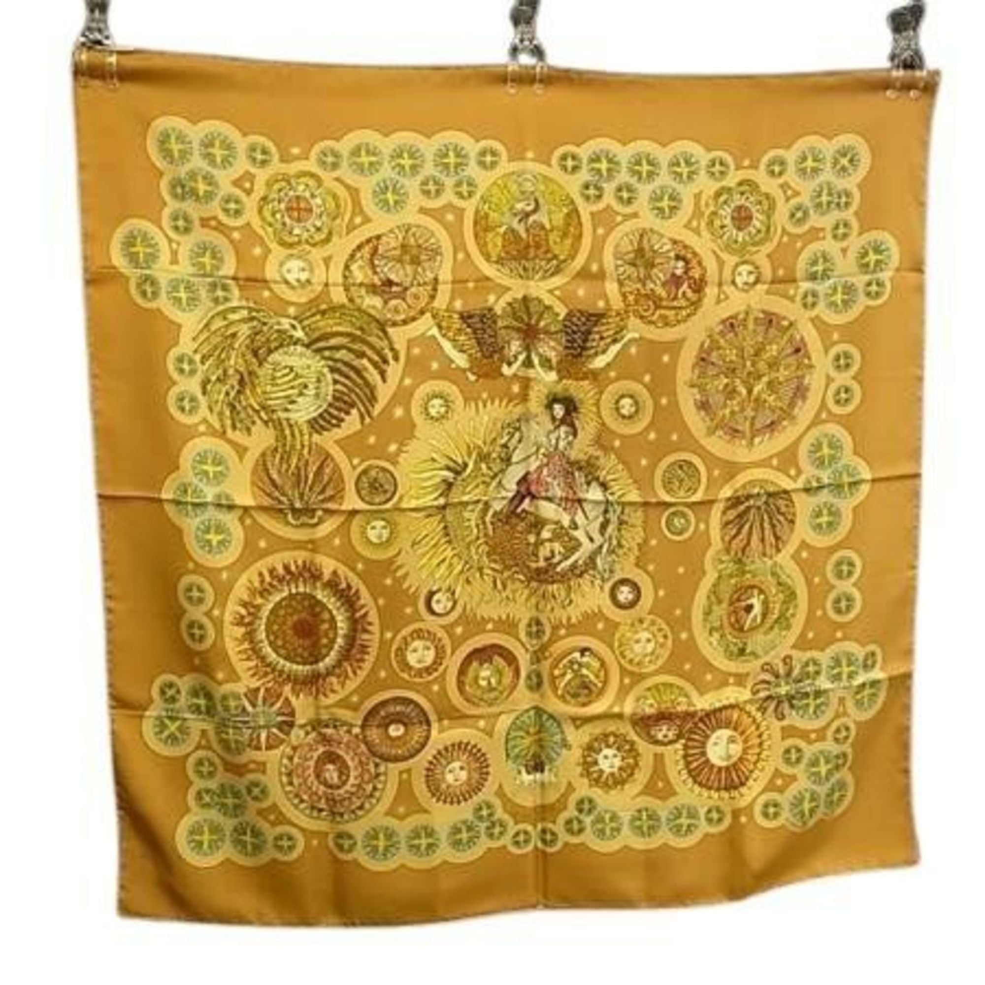 HERMES CarrÃ© 90 Scarf, Multicolor Silk, Women’s, LE ROY SOLEIL, The Sun King