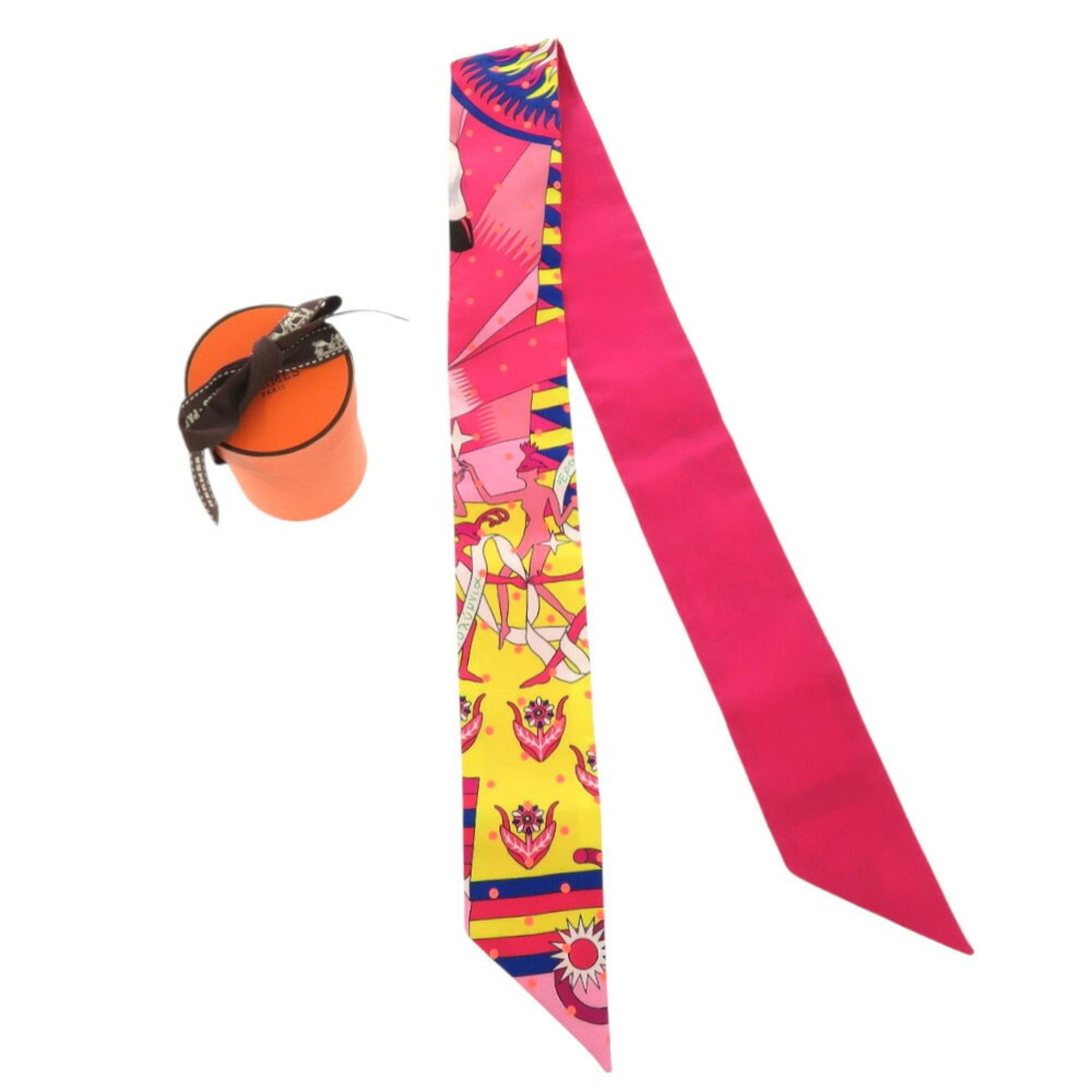 Hermes Twilly Plumetis Silk Rose Multicolor 0771HERMES