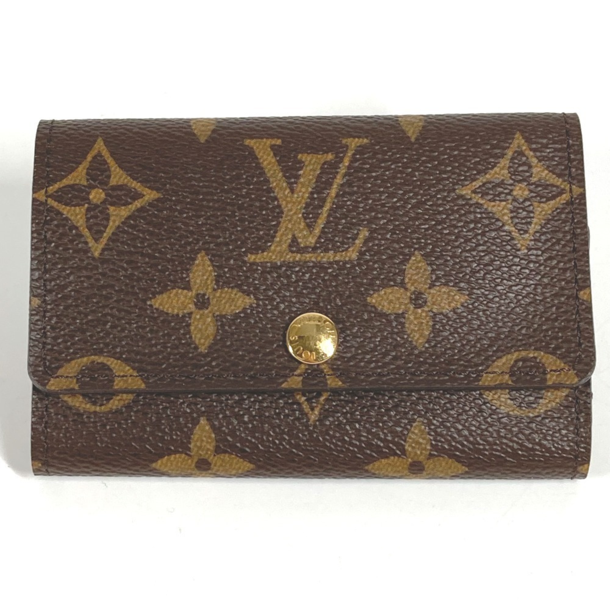 LOUIS VUITTON M62630 Monogram Multicle 6 Key Case with Keys and Hooks, Canvas, Brown, for Men Women