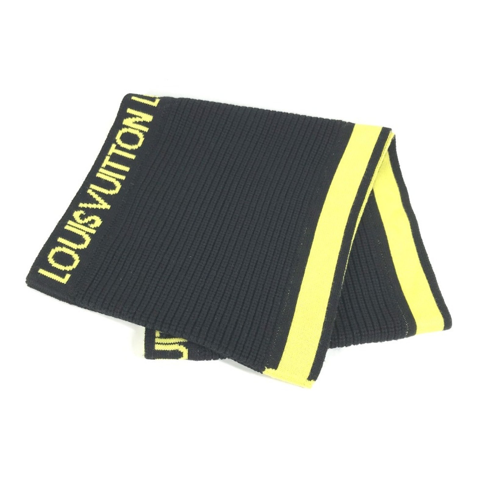LOUIS VUITTON MP2238 Snood Bicolor Scarf Wool Men’s Black
