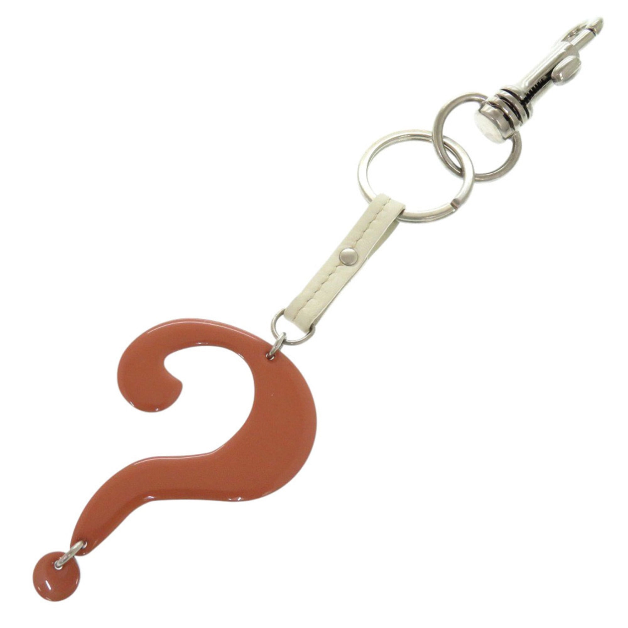 ChloÃ© Chloe Key Ring Question Charm Keychain Metal/Metal Orange 1873