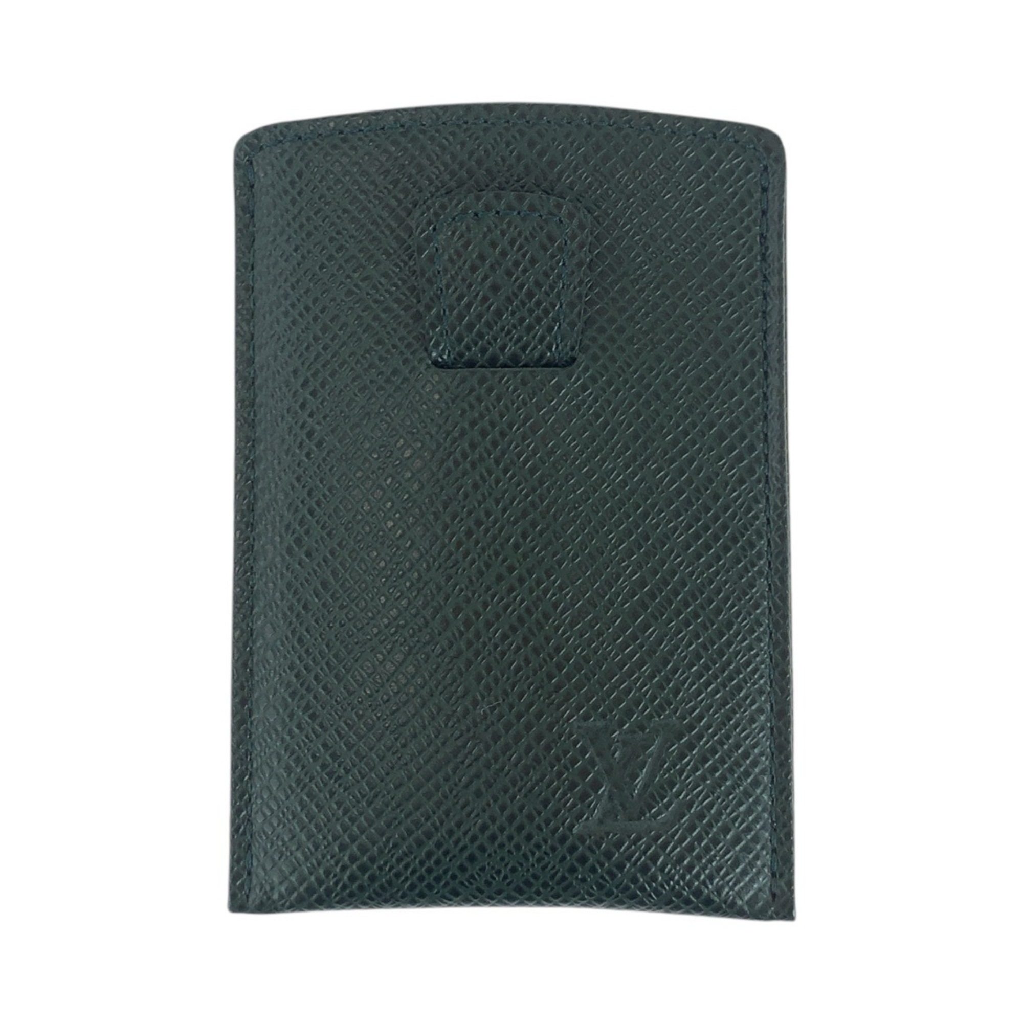LOUIS VUITTON Epi Etui Cult Devisite Toilette Episea Dark Green Leather Card Case M30544 Men’s