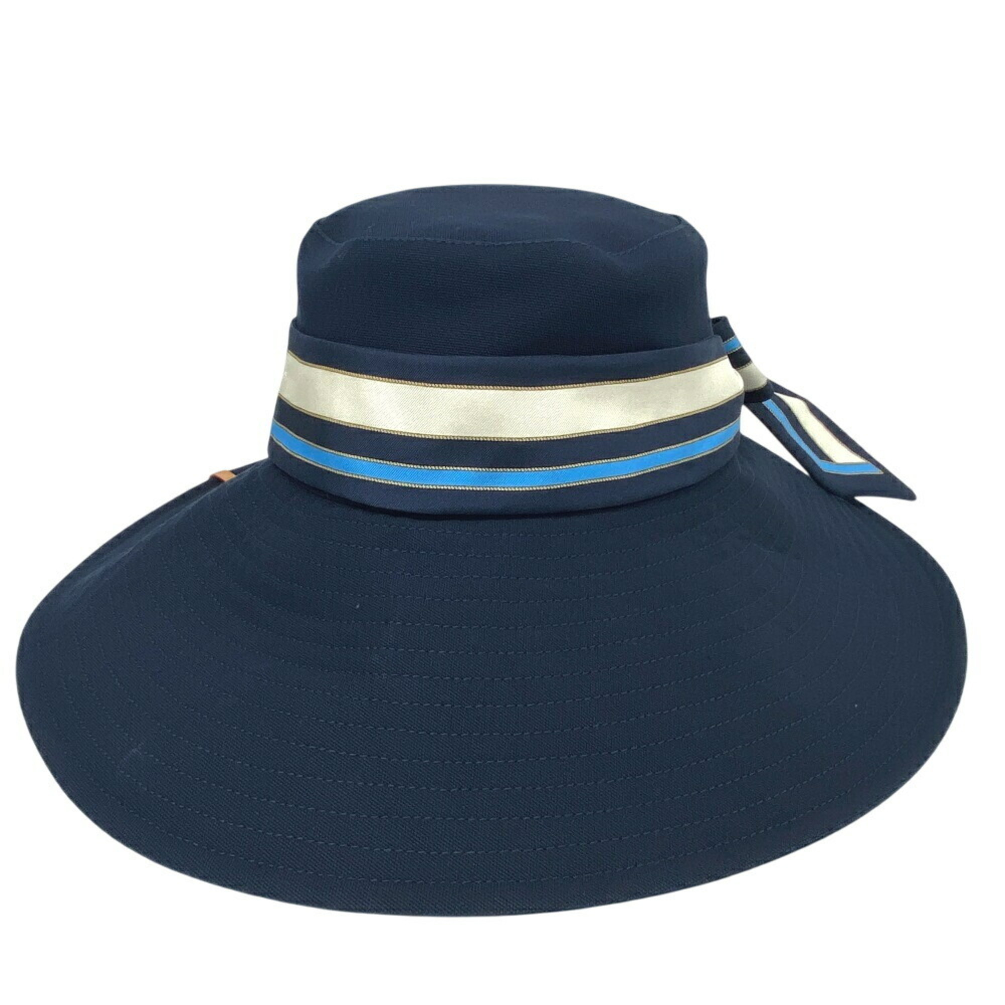 LOUIS VUITTON M7496M Bucket Hat, Navy, Women’s