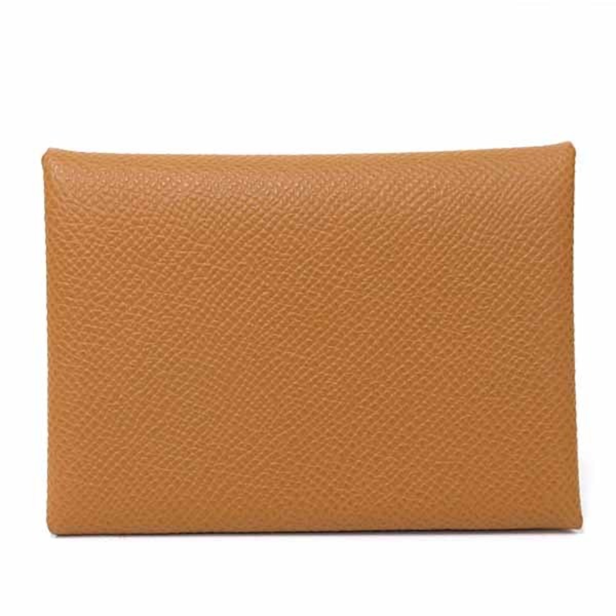 Hermes HERMES Card Case “Calvi” Duo Compact Coin Epsom Leather Gold Unused