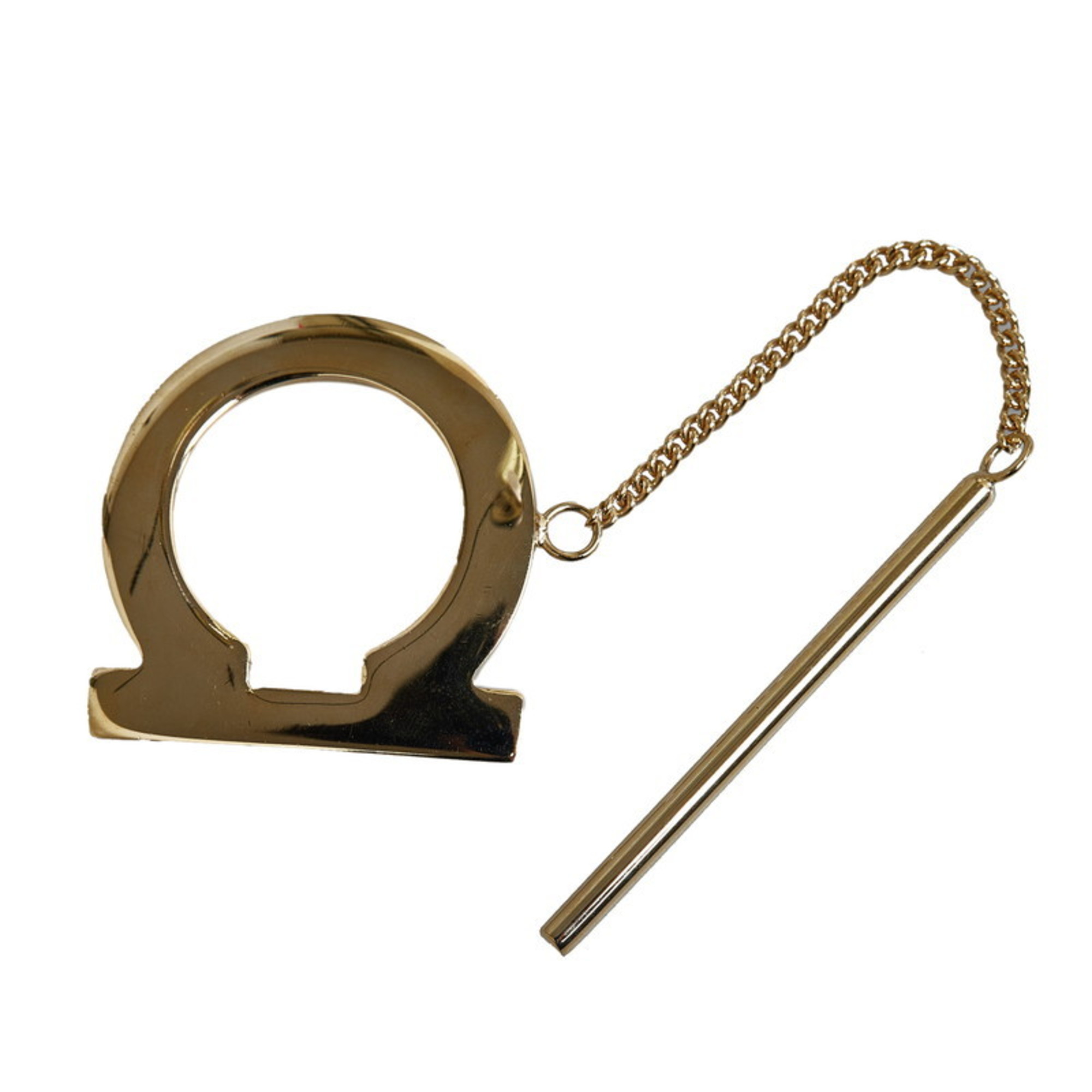 Salvatore Ferragamo Gancini Keychain Gold Plated Women’s
